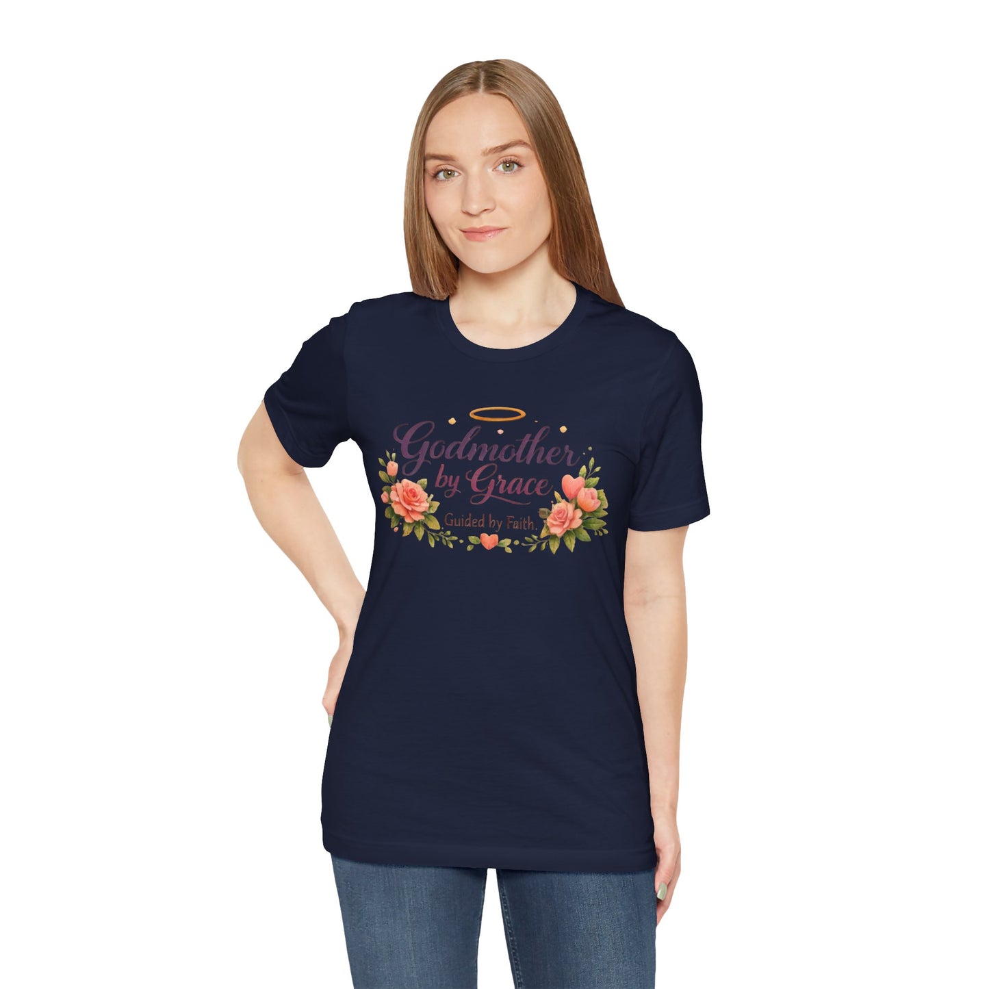Godmother by Grace Floral Tee — 'Guided by Faith' Godmother T-Shirt
