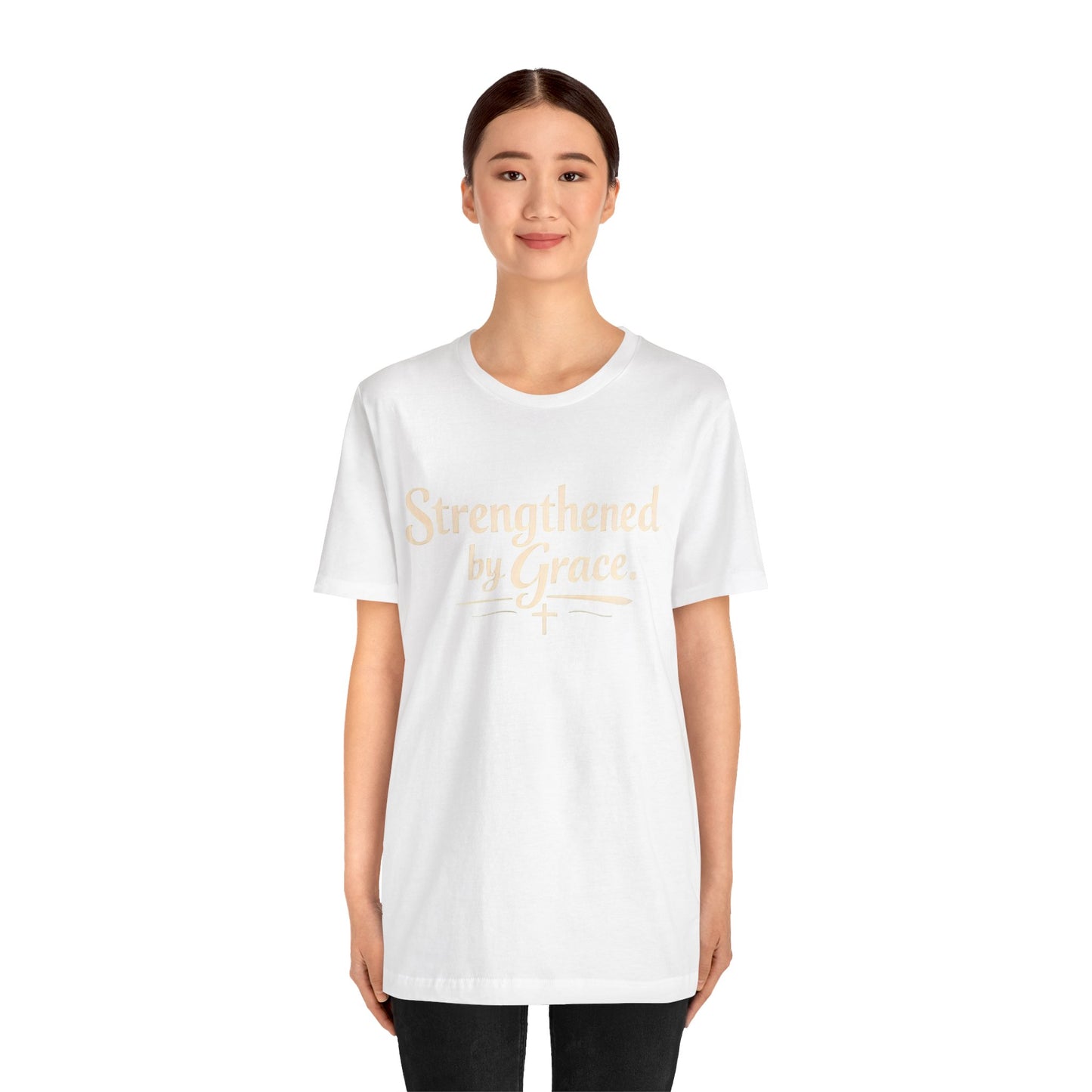 Strengthened by Grace T‑Shirt — Inspirational Faith Tee