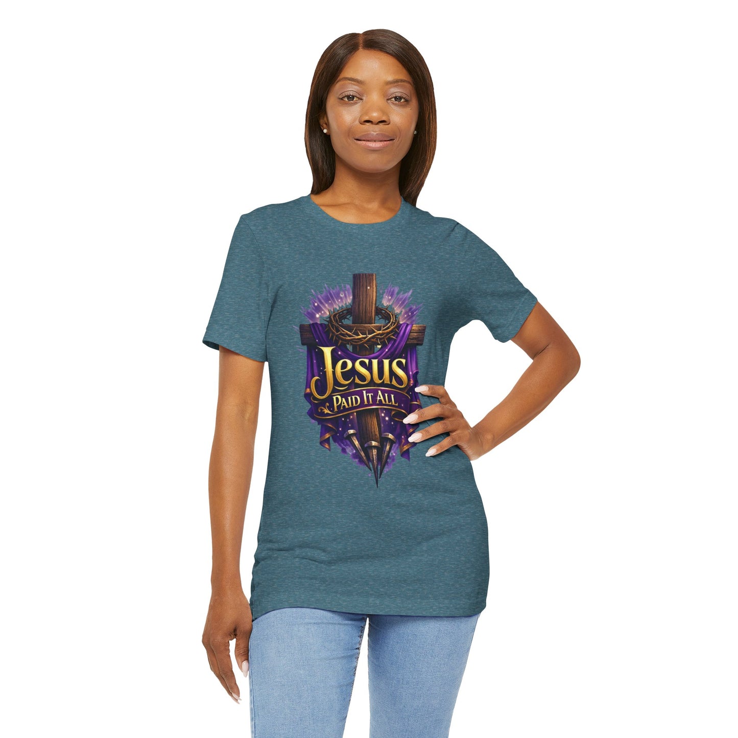 Jesus Paid It All Christian Cross Tee
