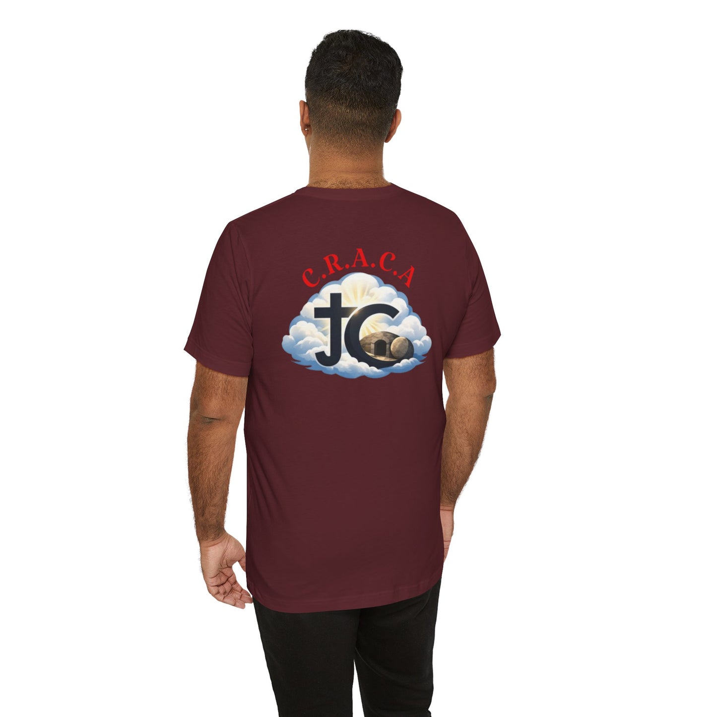 Christian JC Cross Tee — CRACA (Crucified.Risen.And.Coming.Again) Graphic T‑Shirt