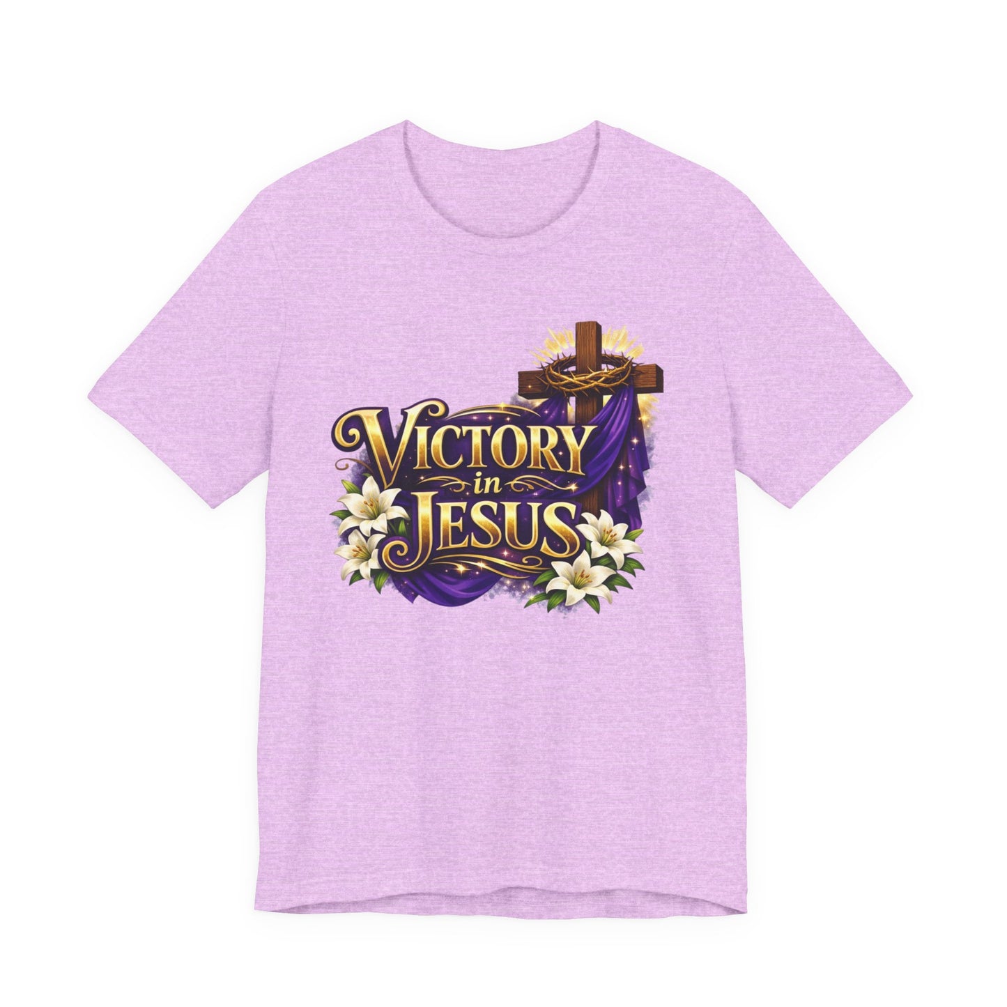 Victory In Jesus Christian T-Shirt — Cross Faith Tee