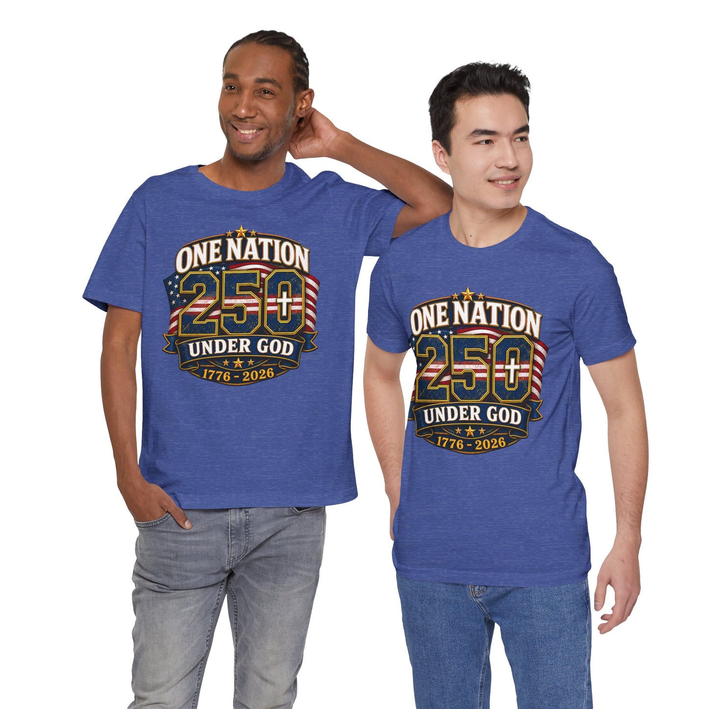 250th USA Independence T-Shirt — "One Nation Under God" 1776–2026 Patriotic Tee