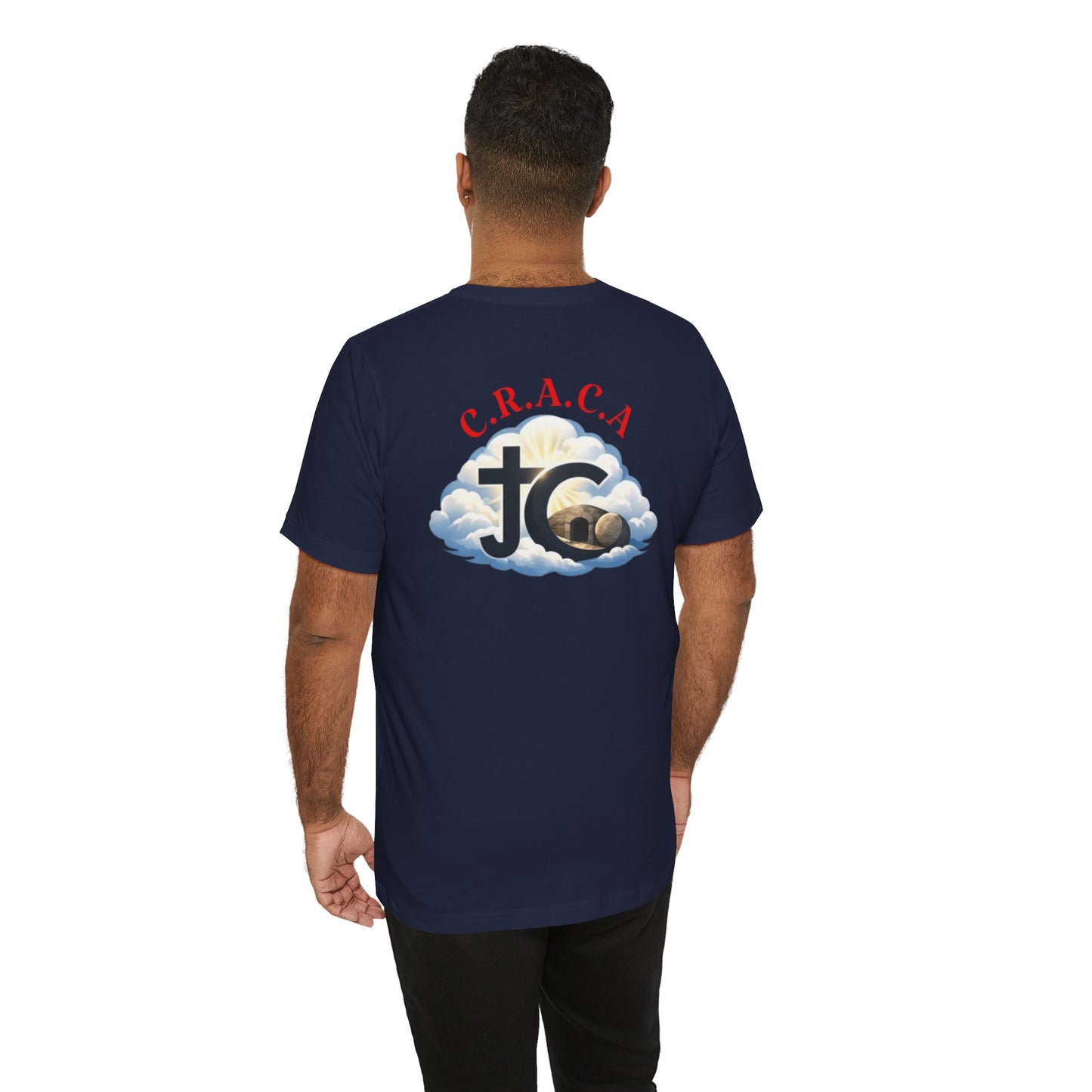 Christian JC Cross Tee — CRACA (Crucified.Risen.And.Coming.Again) Graphic T‑Shirt