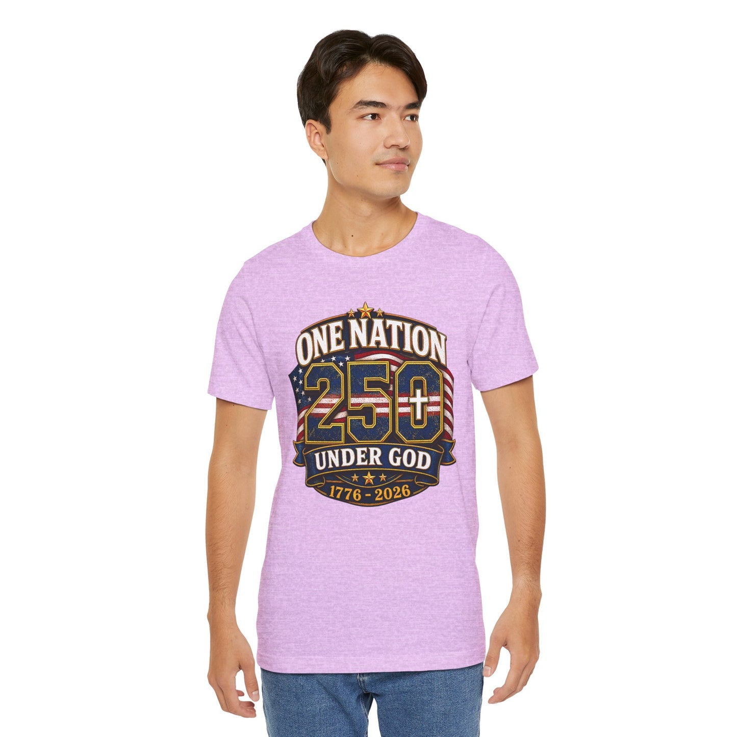 250th USA Independence T-Shirt — "One Nation Under God" 1776–2026 Patriotic Tee