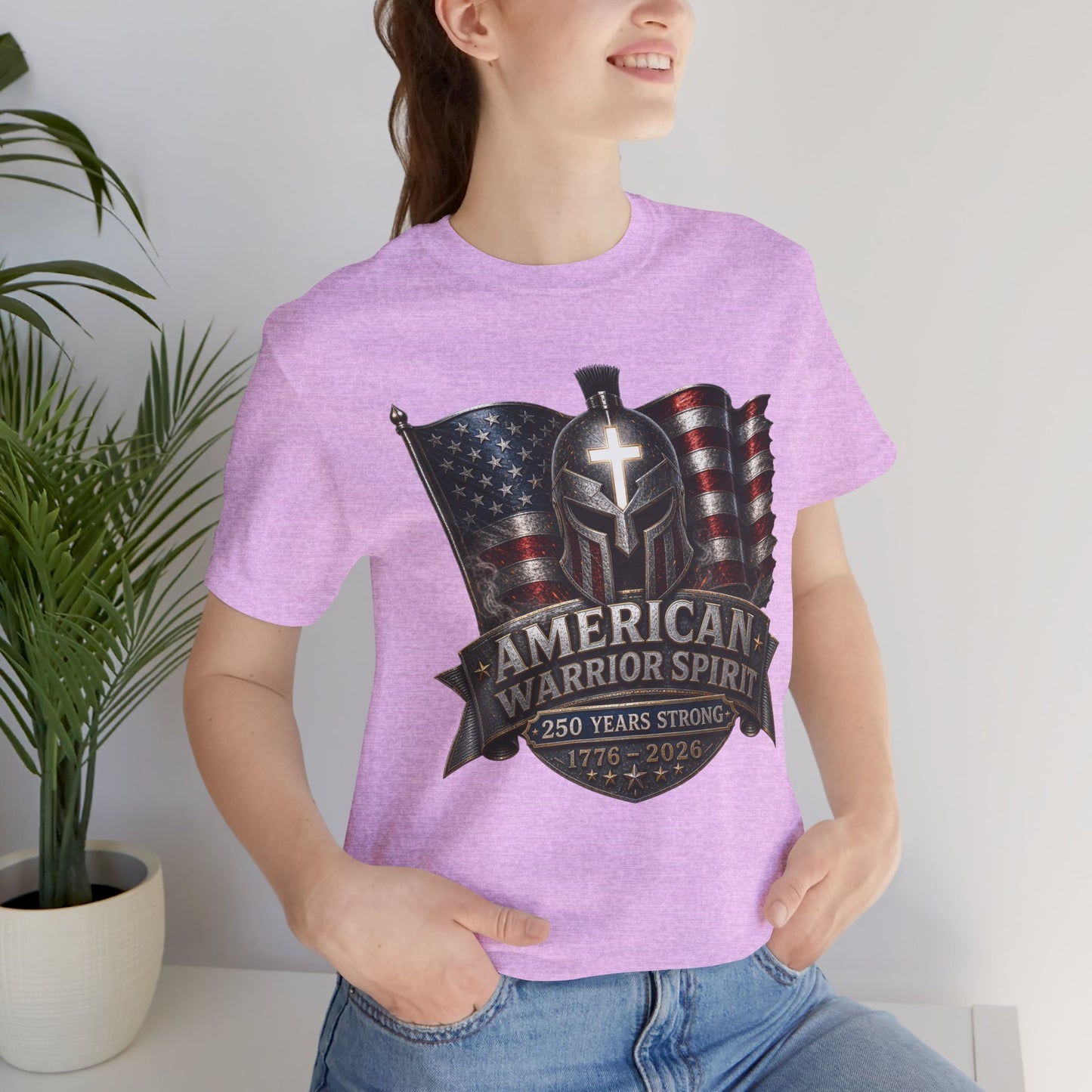 American Warrior Spirit T-Shirt – Patriotic 250 Years Strong Tee (1776–2026)