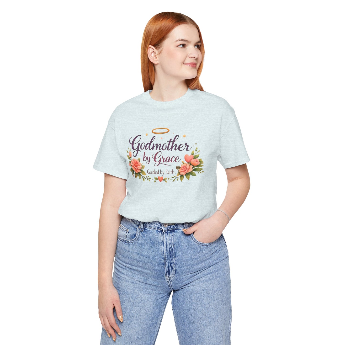 Godmother by Grace Floral Tee — 'Guided by Faith' Godmother T-Shirt