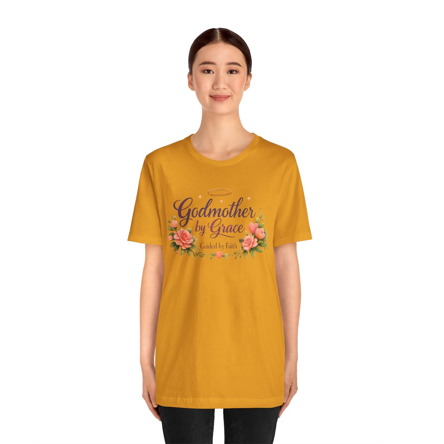 Godmother by Grace Floral Tee — 'Guided by Faith' Godmother T-Shirt