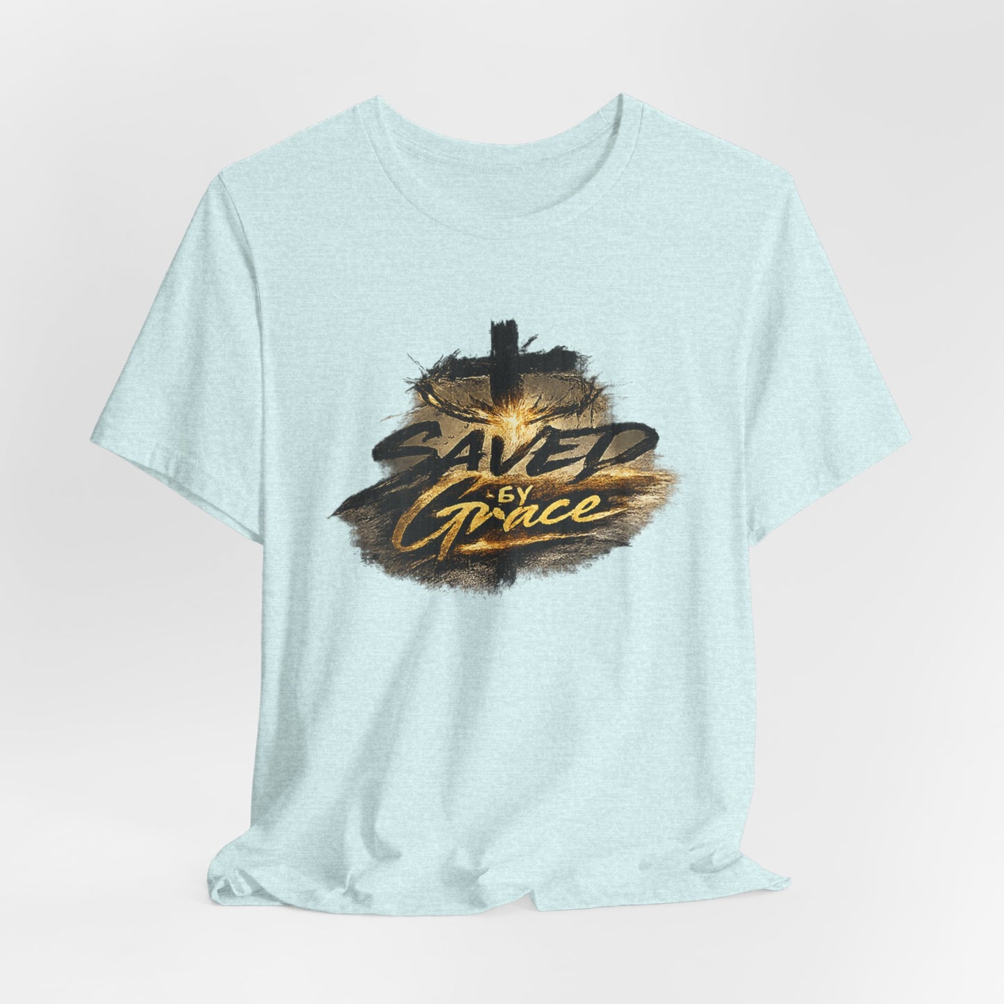 Saved By Grace T‑Shirt — Christian Cross Faith Tee