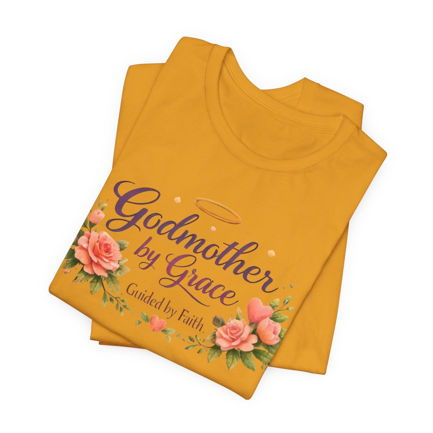 Godmother by Grace Floral Tee — 'Guided by Faith' Godmother T-Shirt