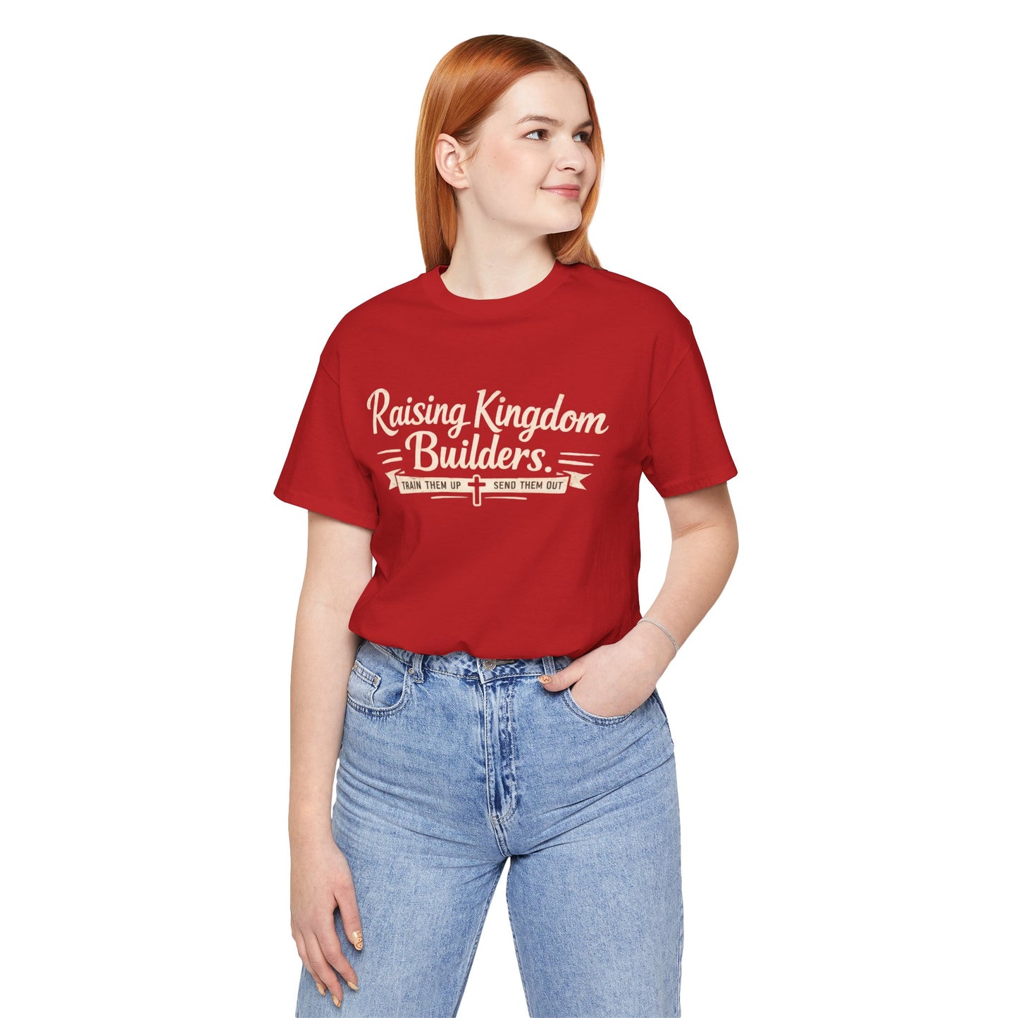 Raising Kingdom Builders Tee – Train Them Up, Send Them Out Christian Youth T-Shirt