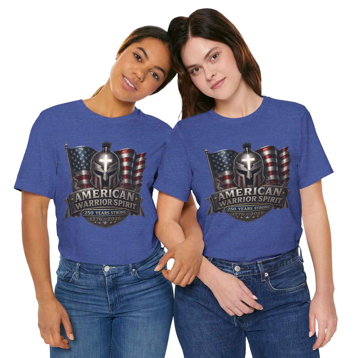 American Warrior Spirit T-Shirt – Patriotic 250 Years Strong Tee (1776–2026)