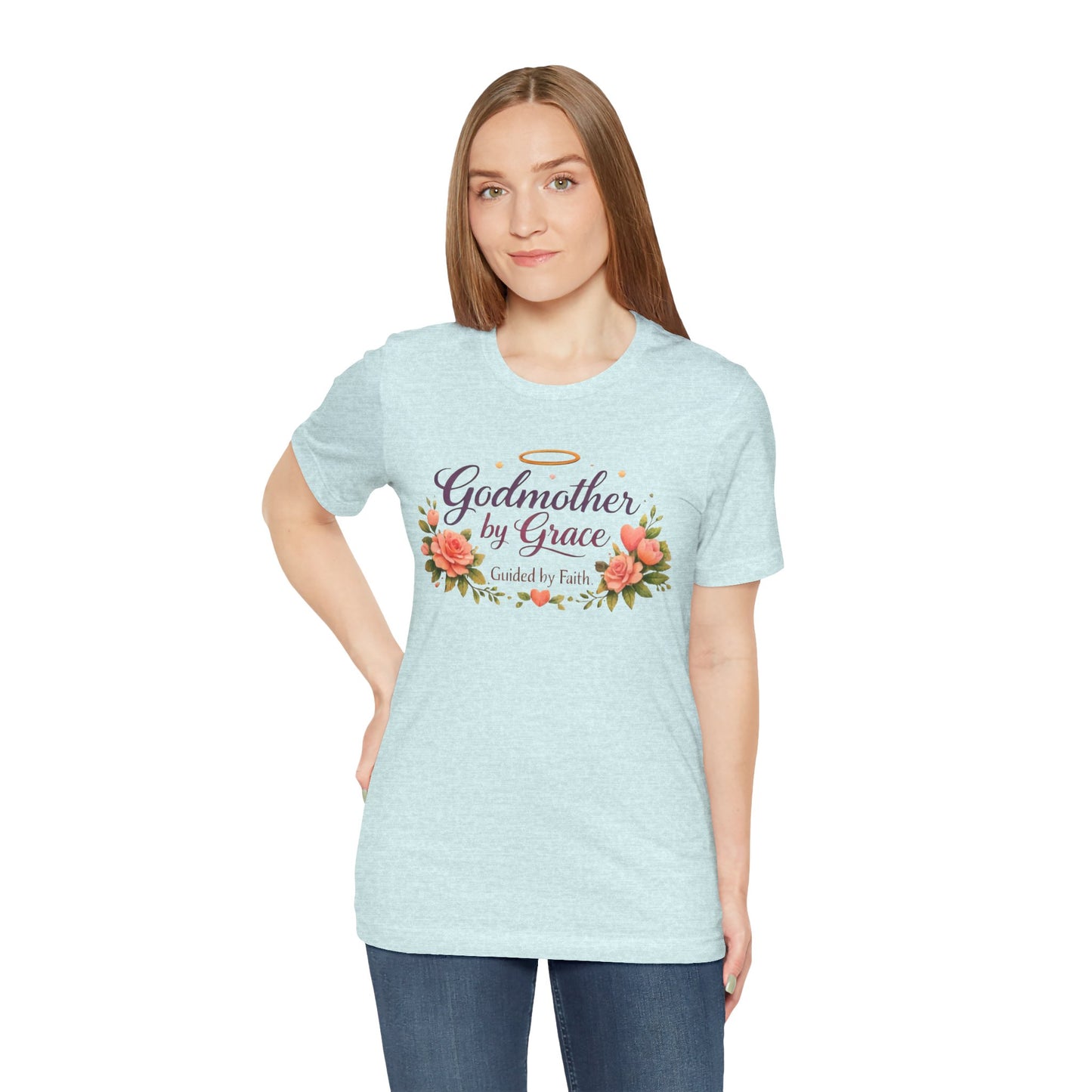 Godmother by Grace Floral Tee — 'Guided by Faith' Godmother T-Shirt
