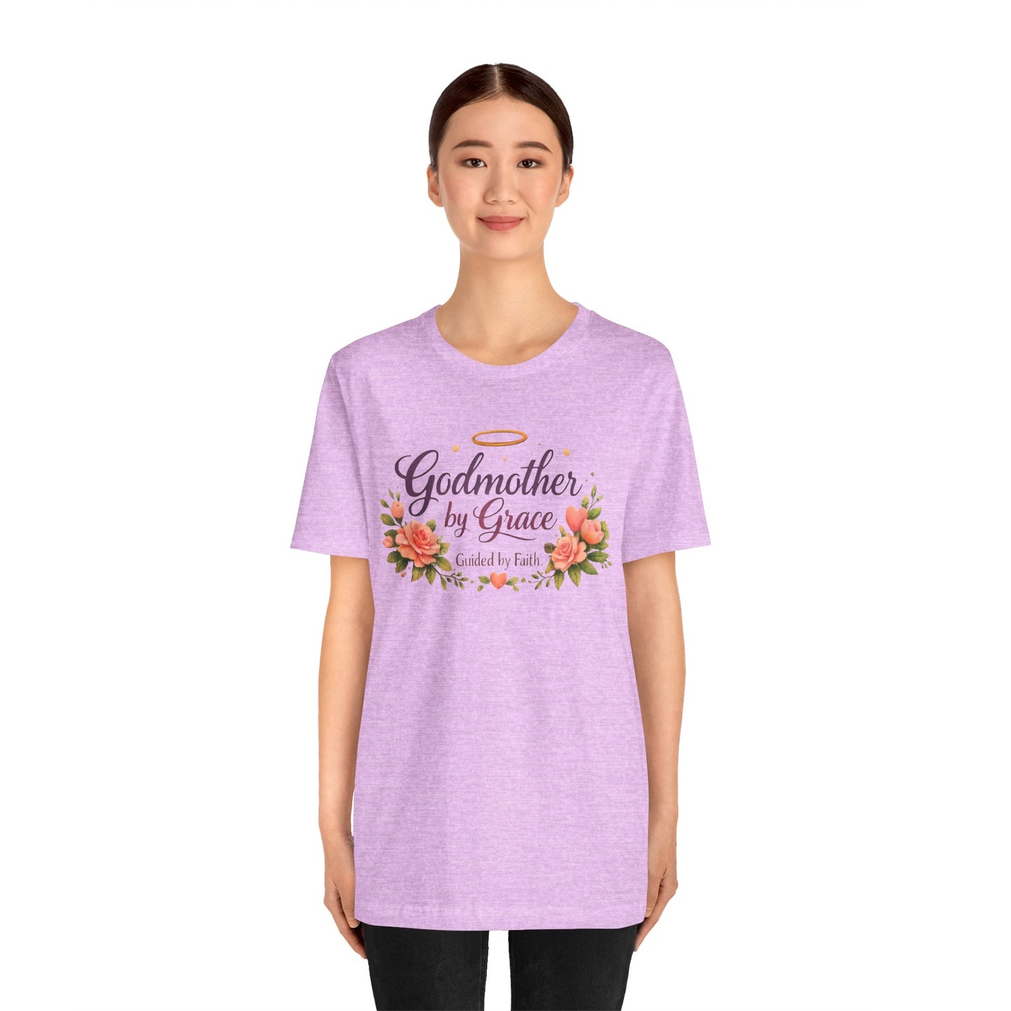 Godmother by Grace Floral Tee — 'Guided by Faith' Godmother T-Shirt