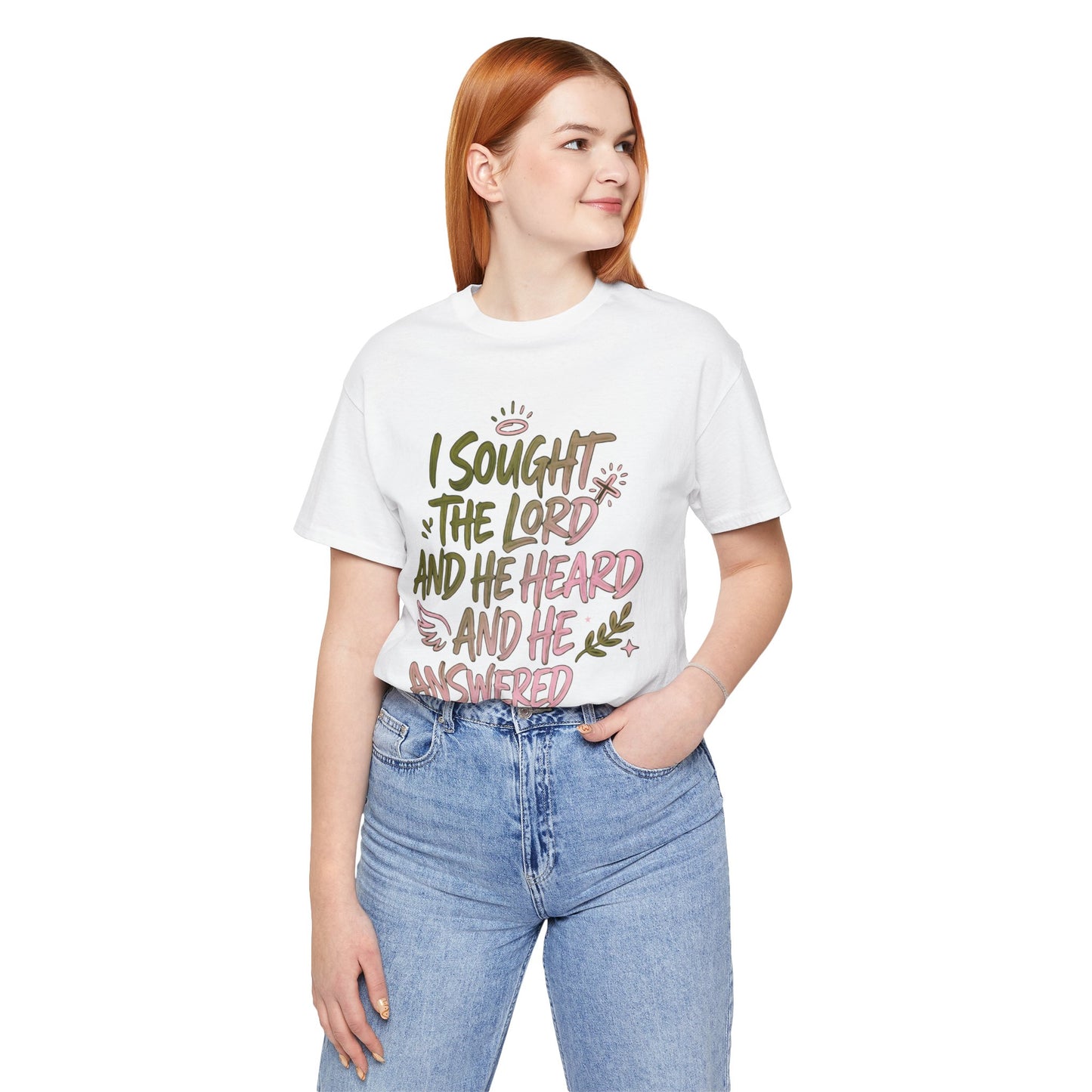 I Sought the Lord T-Shirt — Inspirational Christian Faith Tee
