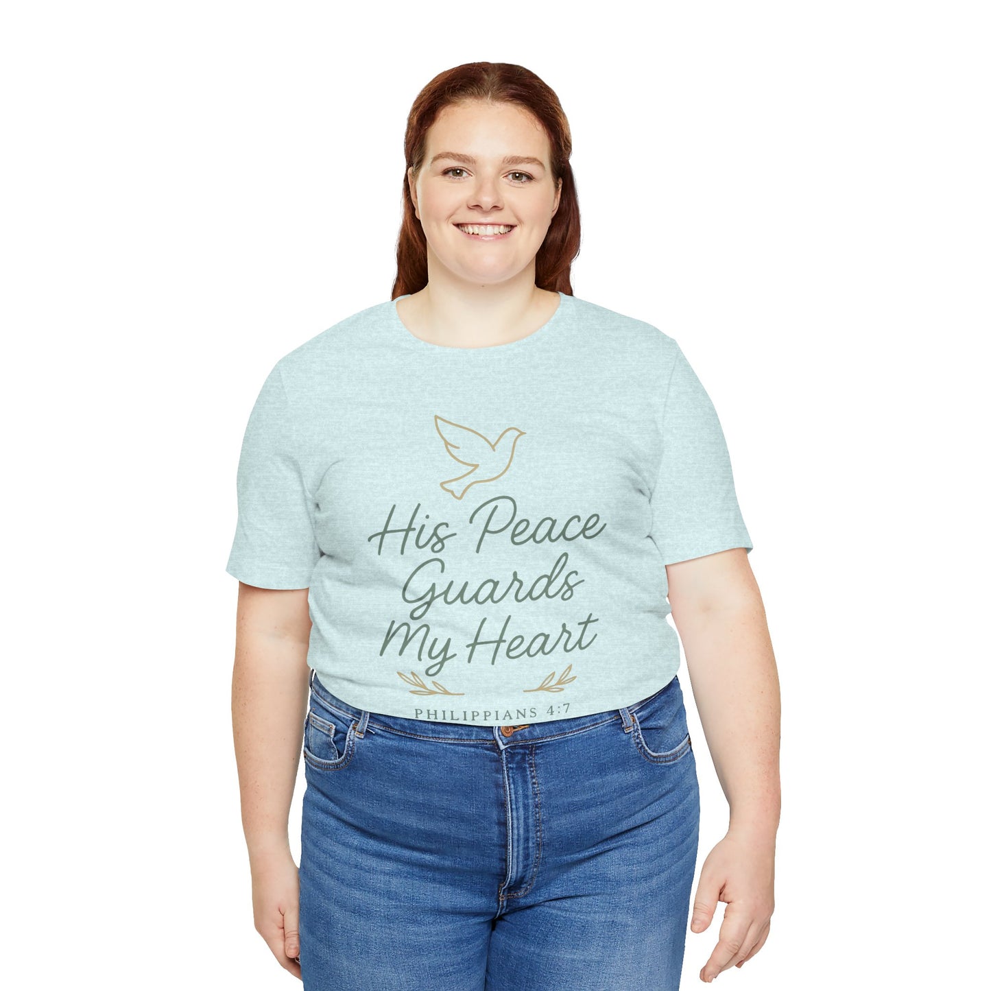 His Peace Guards My Heart Tee — Philippians 4:7 Christian Dove T-Shirt