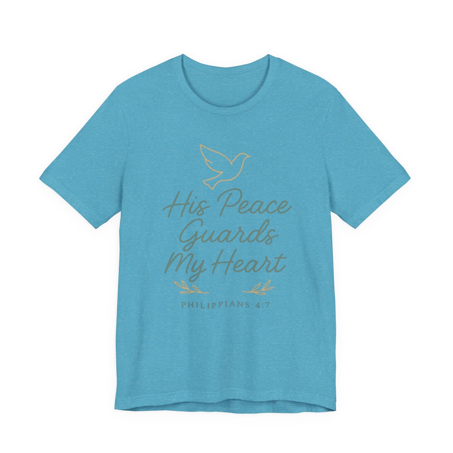 His Peace Guards My Heart Tee — Philippians 4:7 Christian Dove T-Shirt