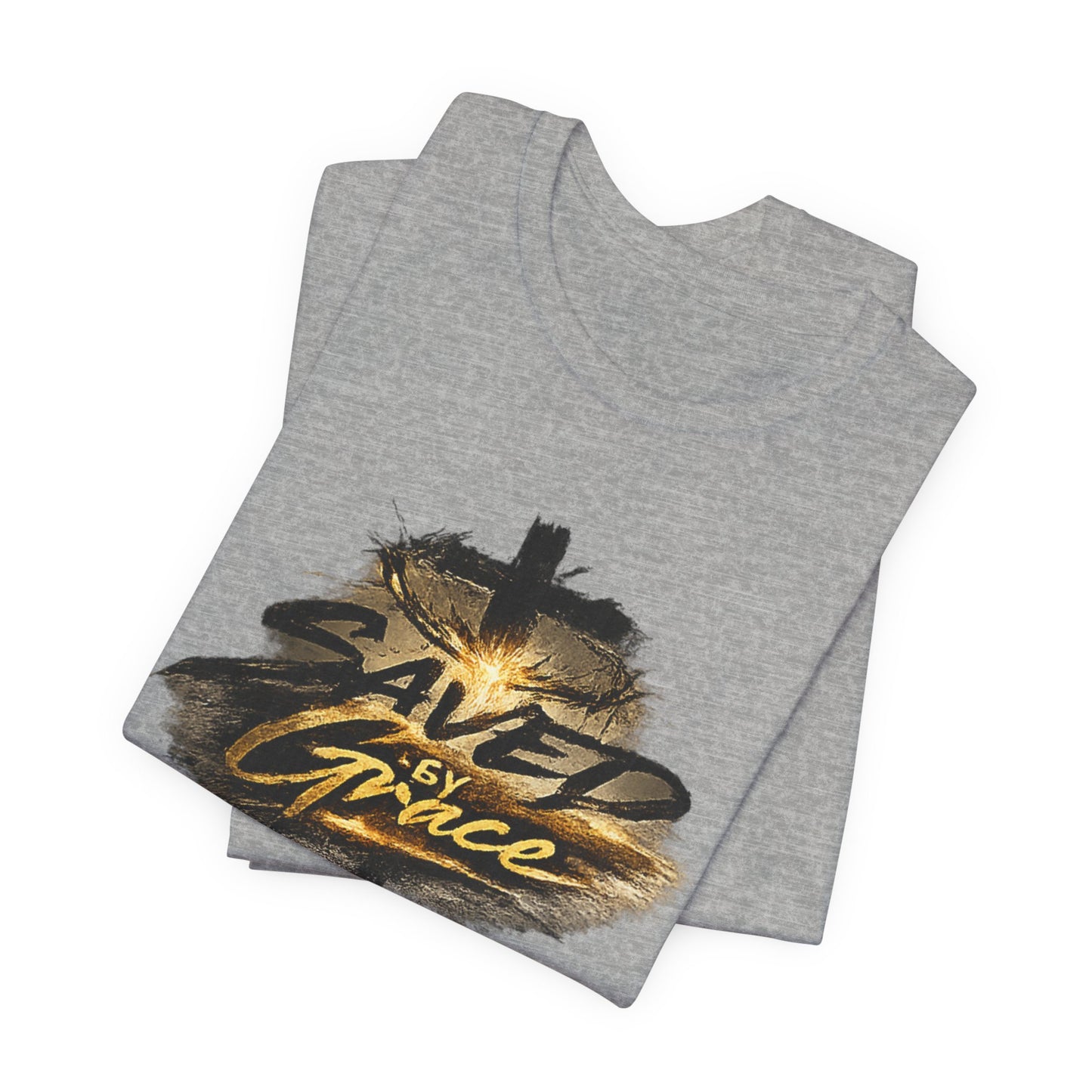 Saved By Grace T‑Shirt — Christian Cross Faith Tee