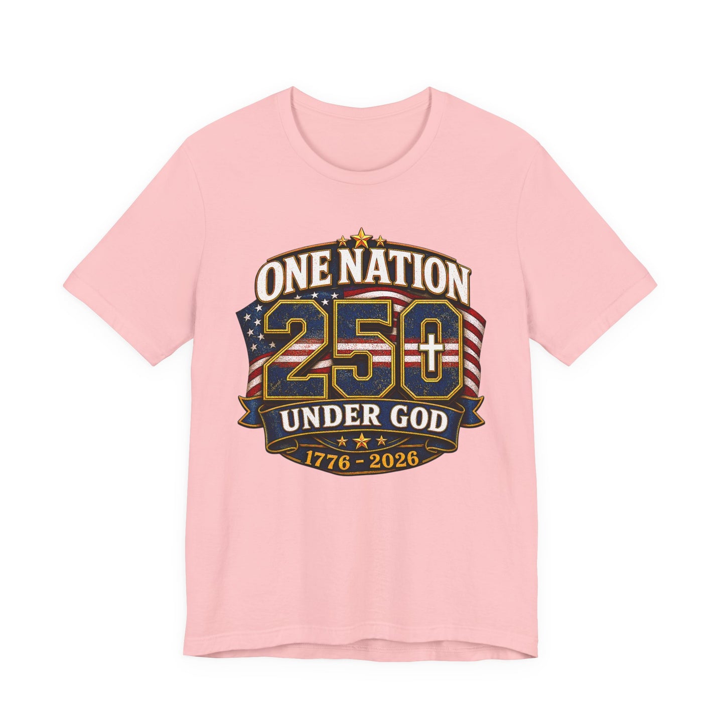 250th USA Independence T-Shirt — "One Nation Under God" 1776–2026 Patriotic Tee
