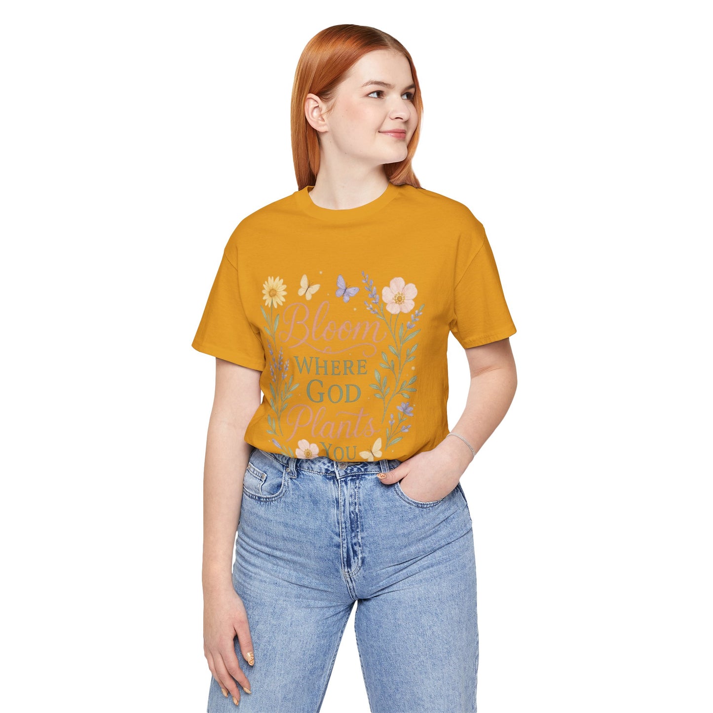 Bloom Where God Plants You Floral T‑Shirt