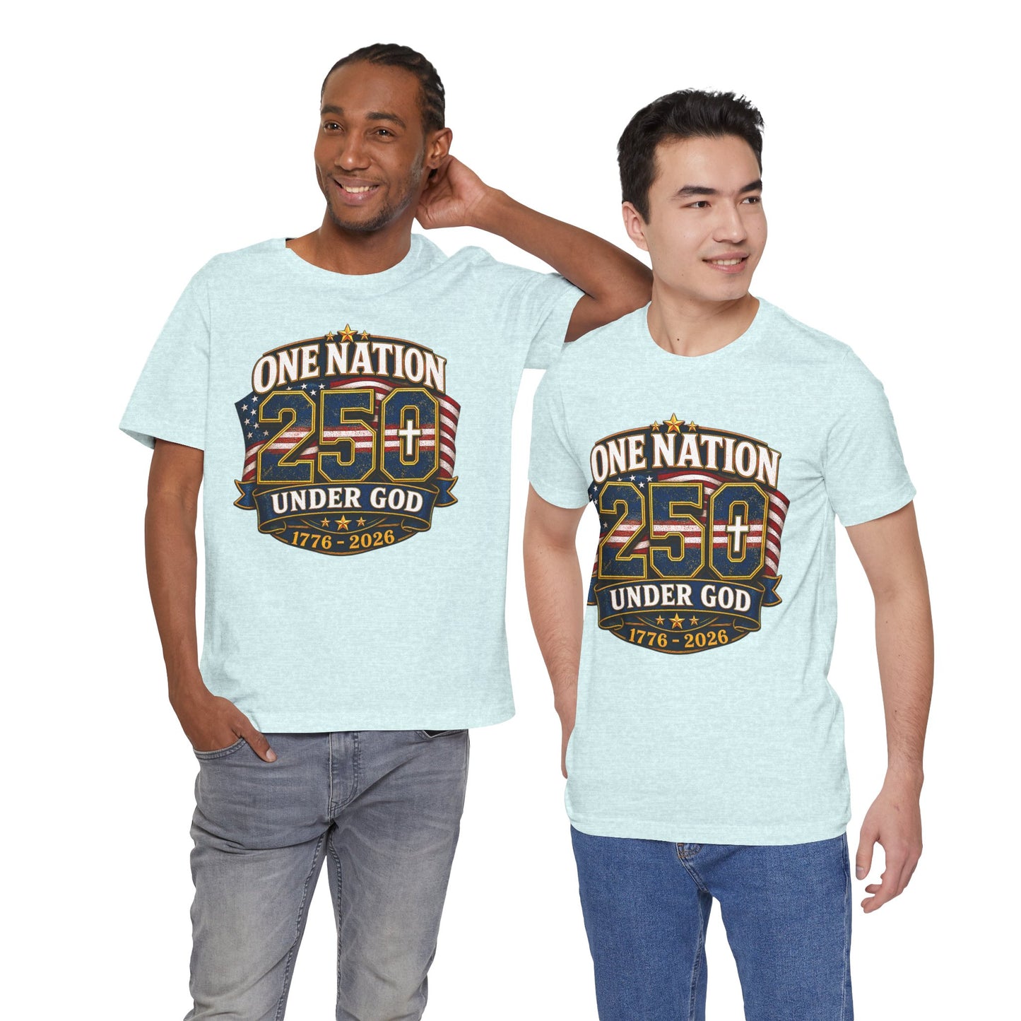250th USA Independence T-Shirt — "One Nation Under God" 1776–2026 Patriotic Tee