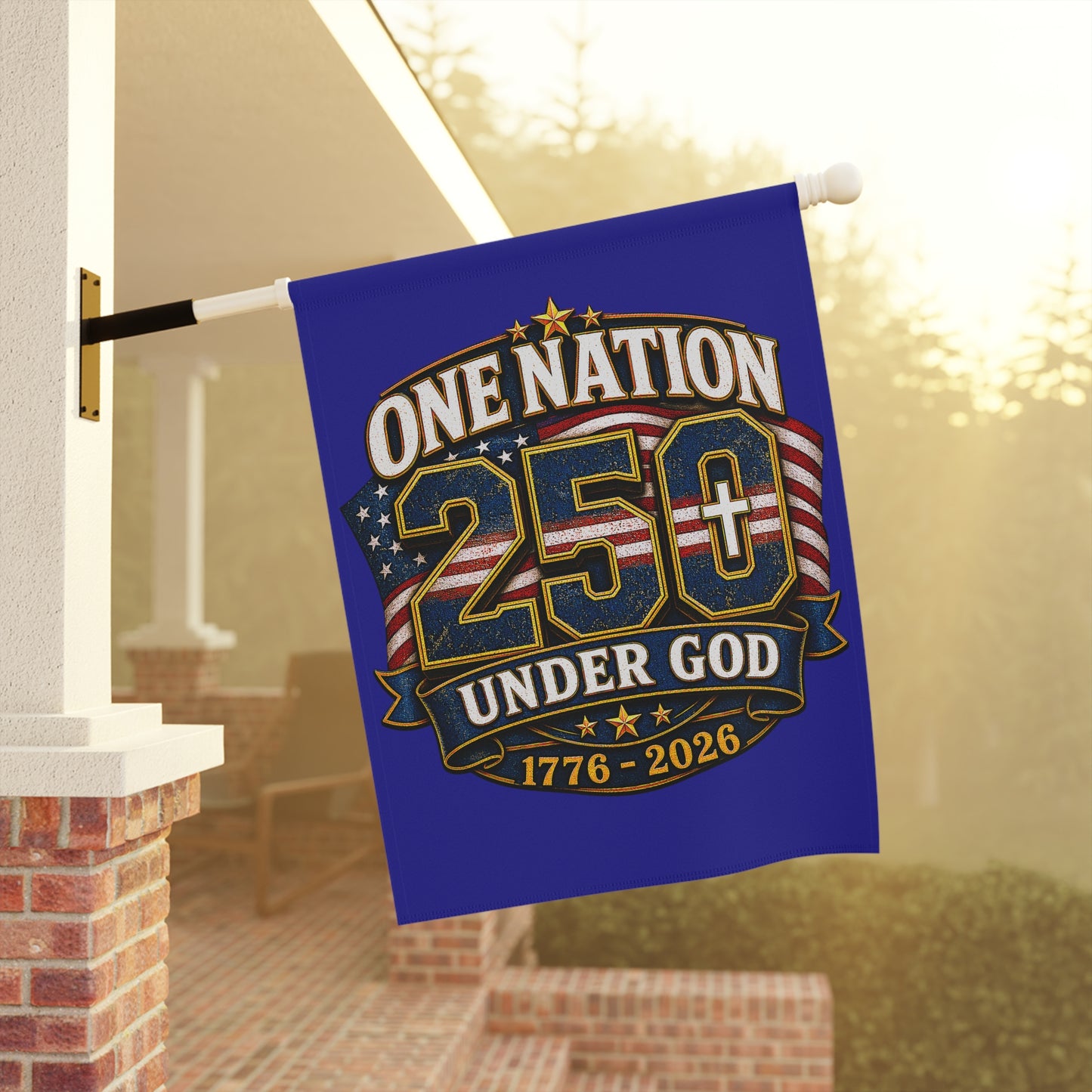Garden Flag - "One Nation 250 Under God 1776-2026" Patriotic Yard Banner