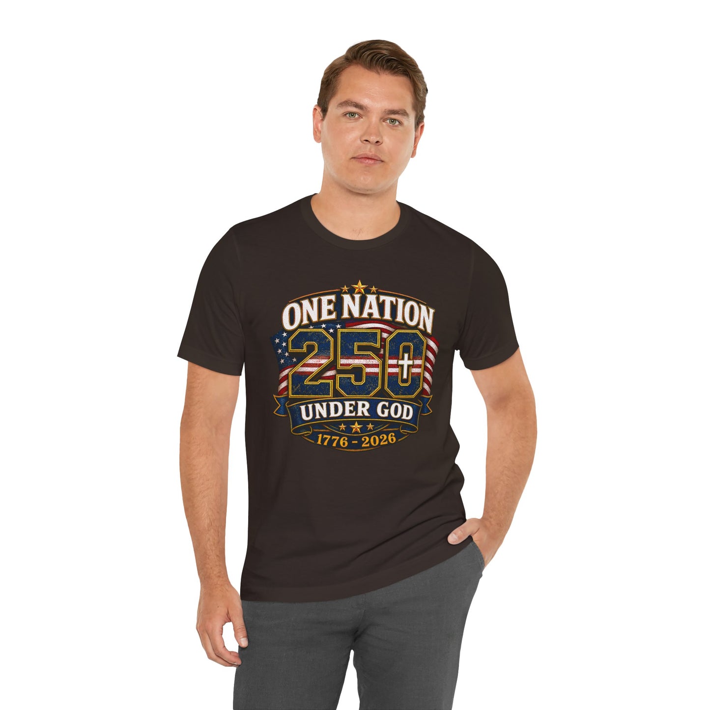 250th USA Independence T-Shirt — "One Nation Under God" 1776–2026 Patriotic Tee