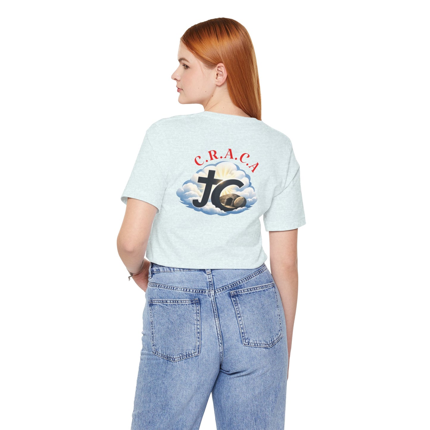 Christian JC Cross Tee — CRACA (Crucified.Risen.And.Coming.Again) Graphic T‑Shirt