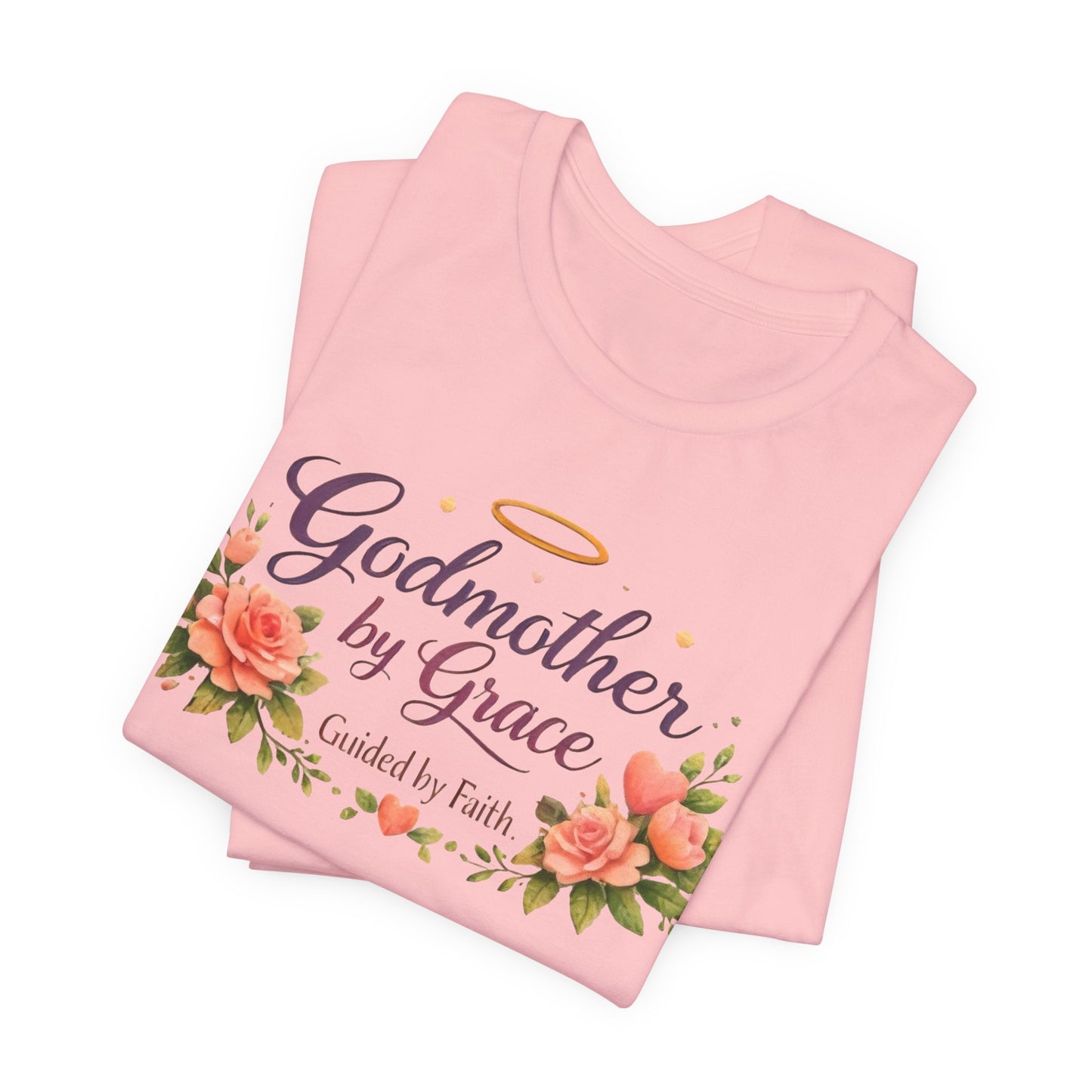 Godmother by Grace Floral Tee — 'Guided by Faith' Godmother T-Shirt