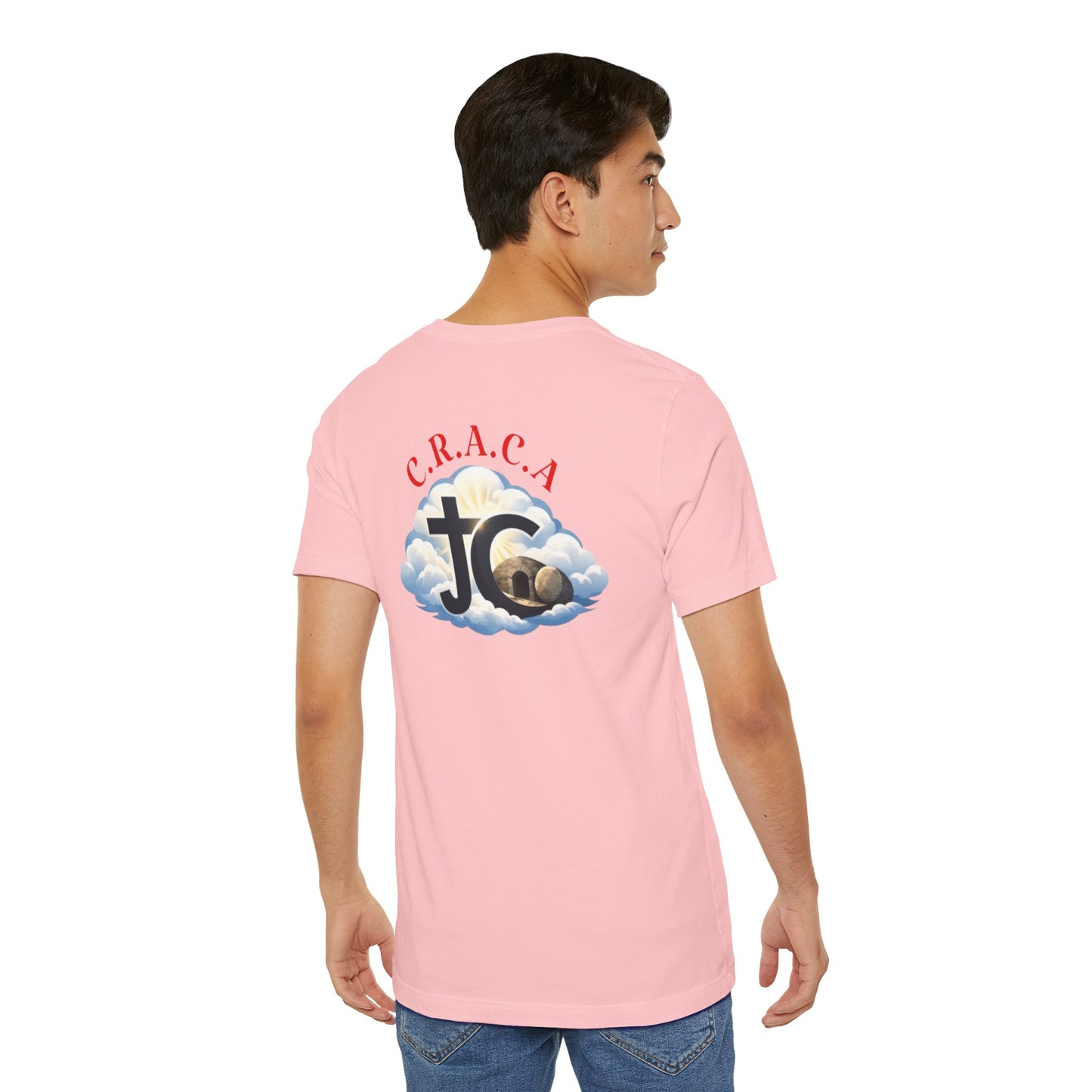 Christian JC Cross Tee — CRACA (Crucified.Risen.And.Coming.Again) Graphic T‑Shirt