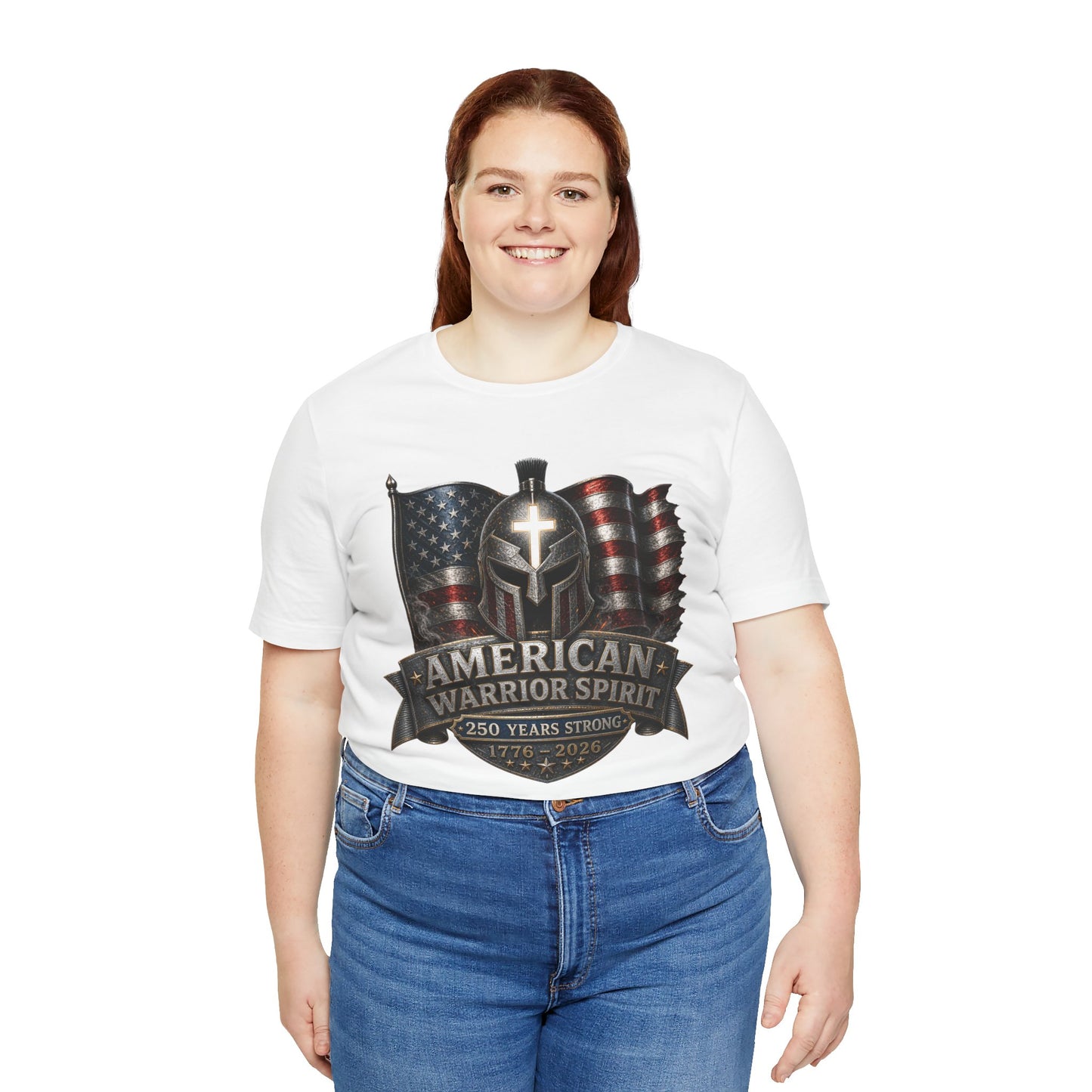 American Warrior Spirit T-Shirt – Patriotic 250 Years Strong Tee (1776–2026)