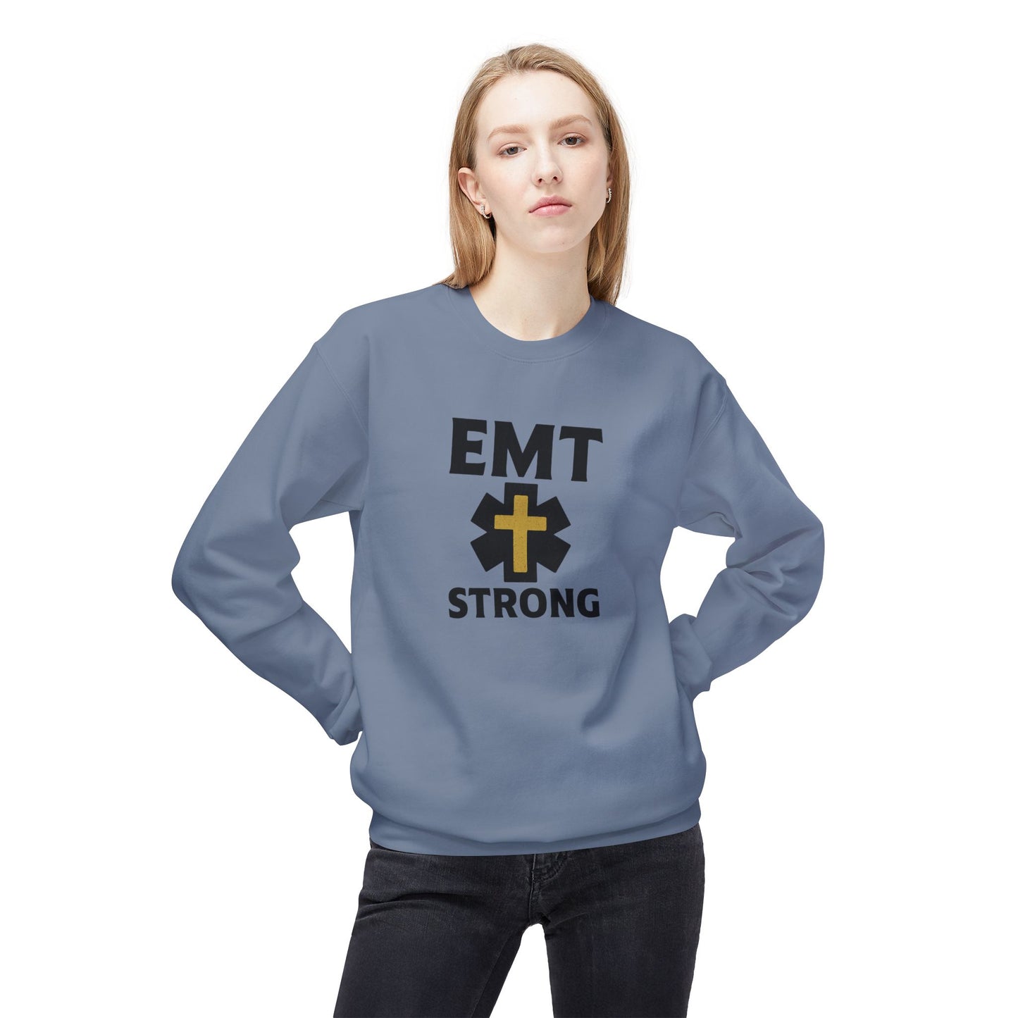 EMT Strong Christian Cross Sweatshirt