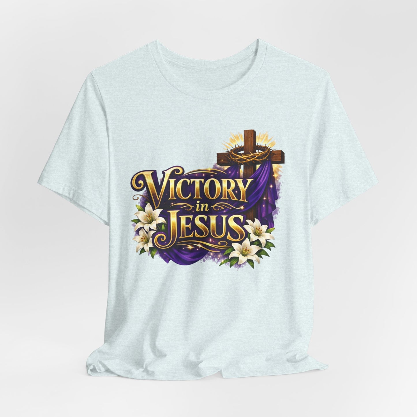 Victory In Jesus Christian T-Shirt — Cross Faith Tee