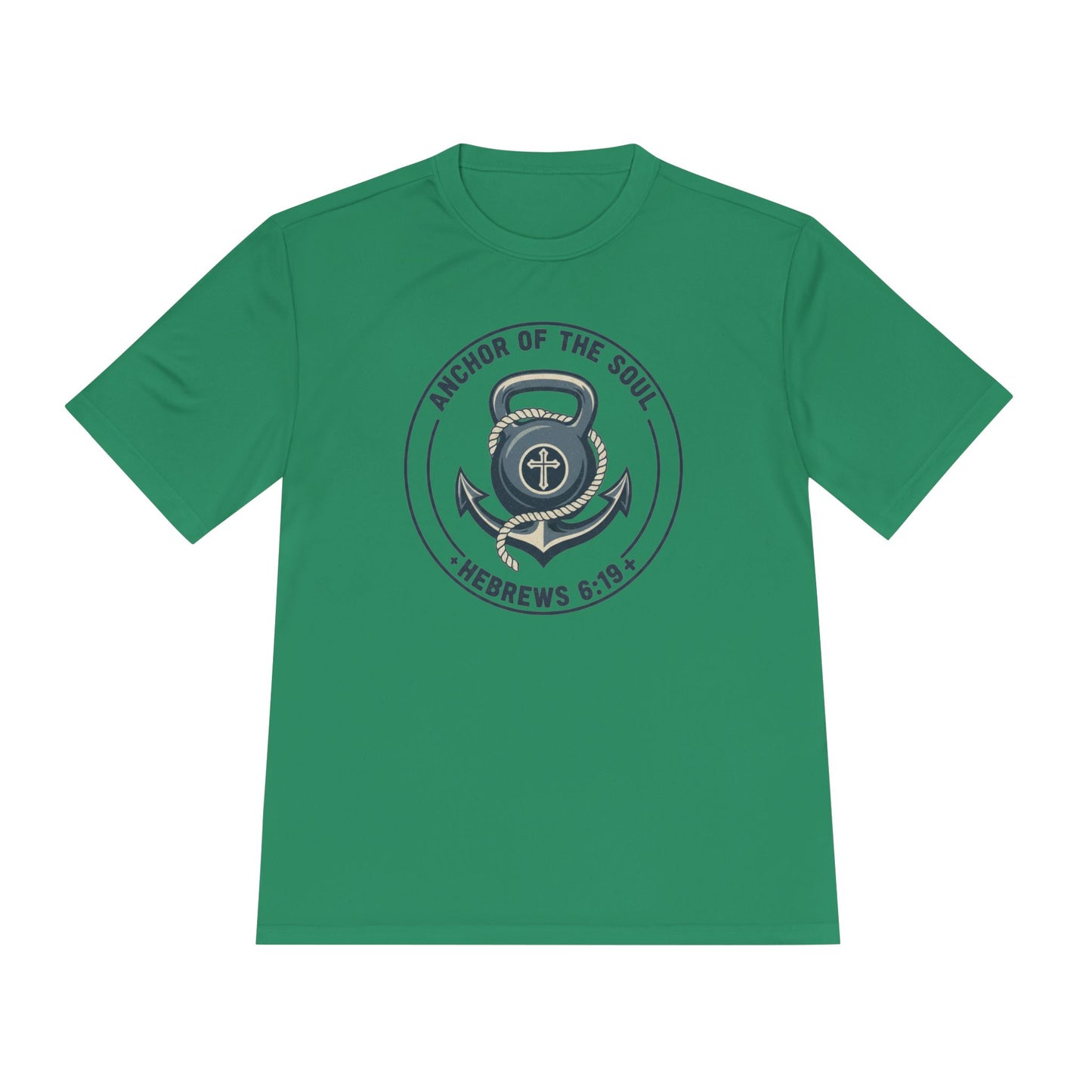 Hebrews 6:19 Anchor of the Soul Moisture-Wicking Workout Tee