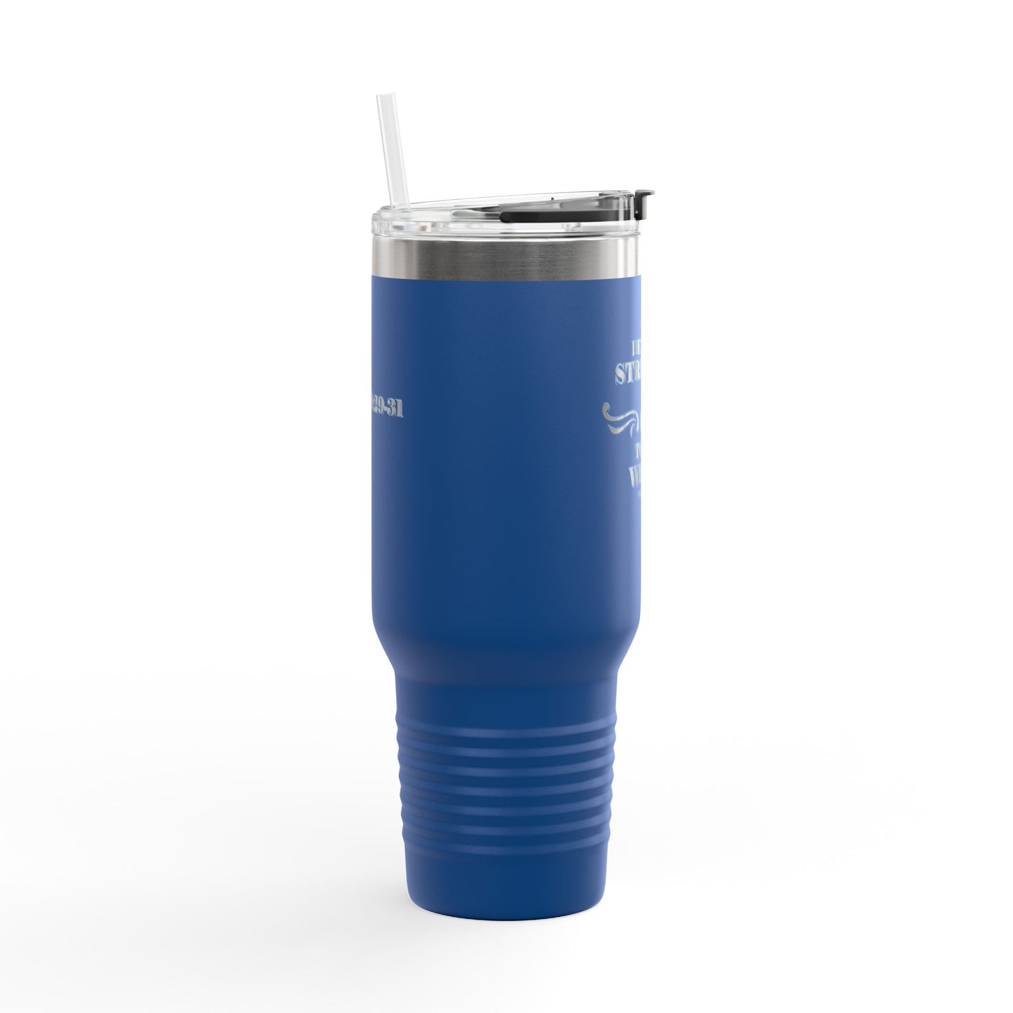 Travel Mug - Bible Verse 'He gives Strength to the Weary' Isaiah 40:29-31