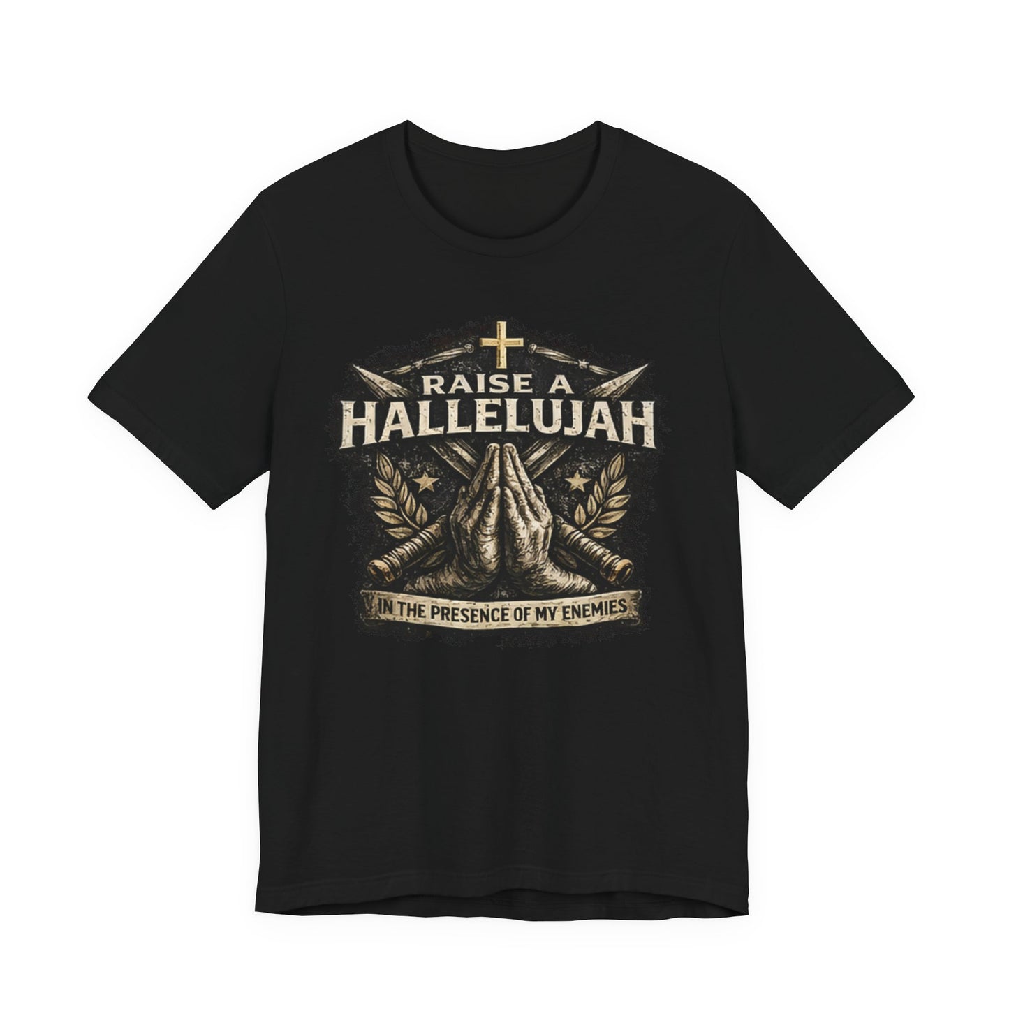 Christian T-Shirt “Raise a Hallelujah — In the Presence of My Enemies” Prayer Tee