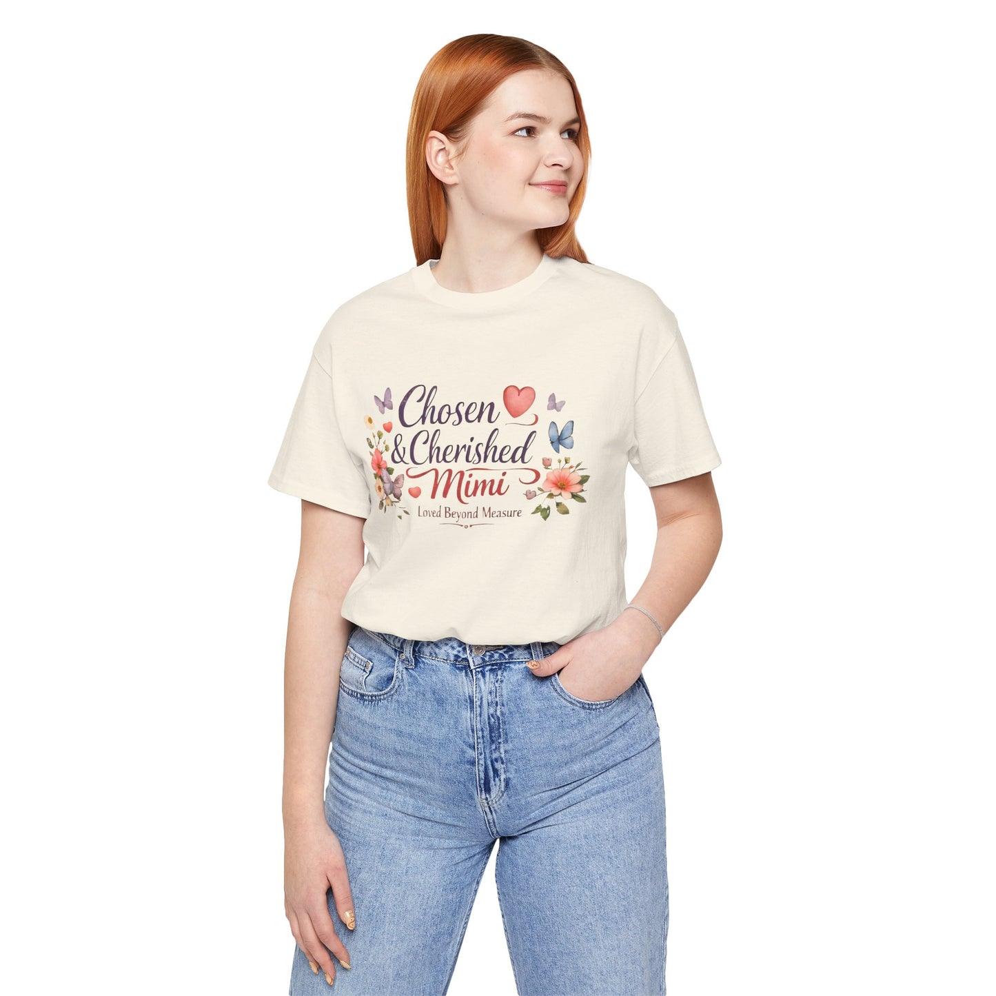 Chosen & Cherished Mimi Tee — Floral 'Loved Beyond Measure' Grandma Shirt