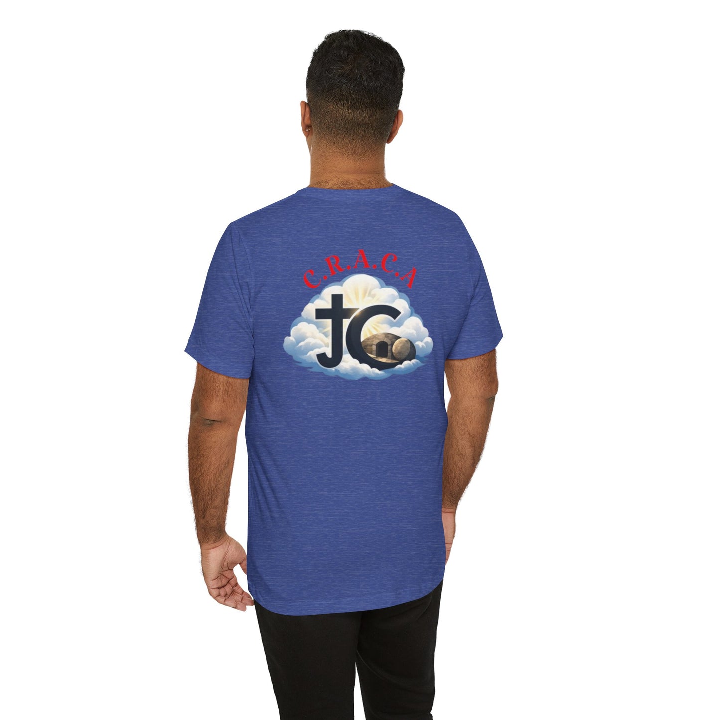 Christian JC Cross Tee — CRACA (Crucified.Risen.And.Coming.Again) Graphic T‑Shirt