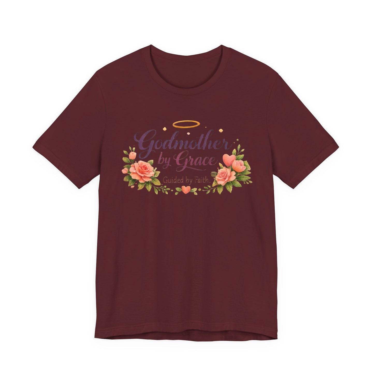 Godmother by Grace Floral Tee — 'Guided by Faith' Godmother T-Shirt
