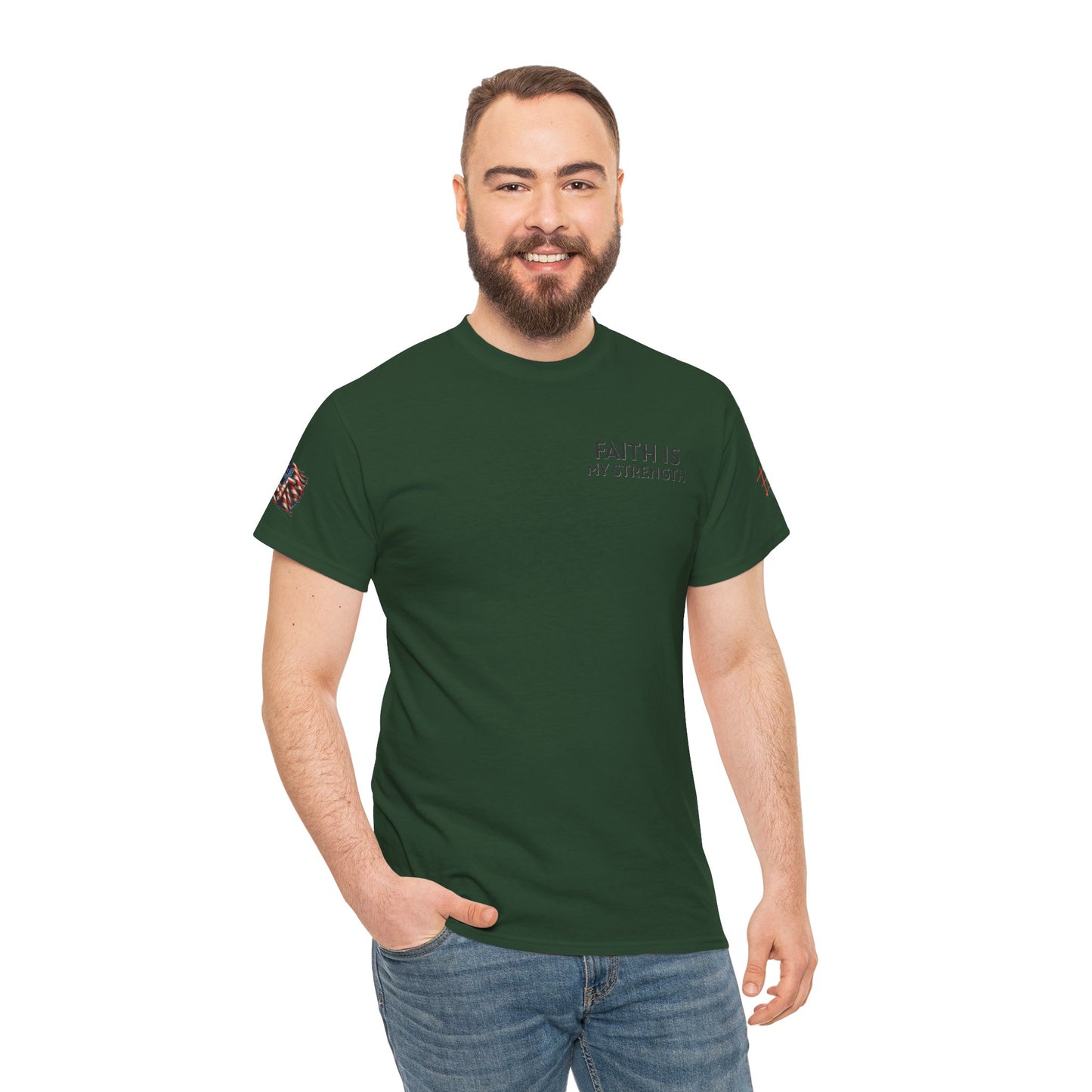 Christian Tee - Philippians 4:13 'Faith Is My Strength' (Copy)
