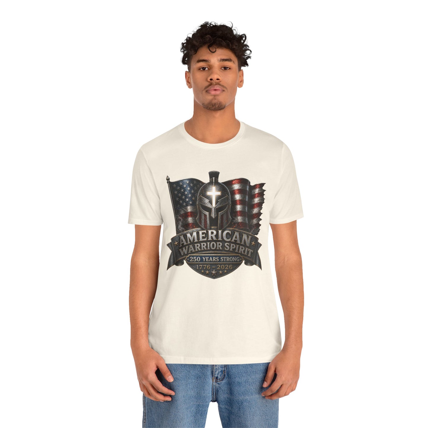 American Warrior Spirit T-Shirt – Patriotic 250 Years Strong Tee (1776–2026)