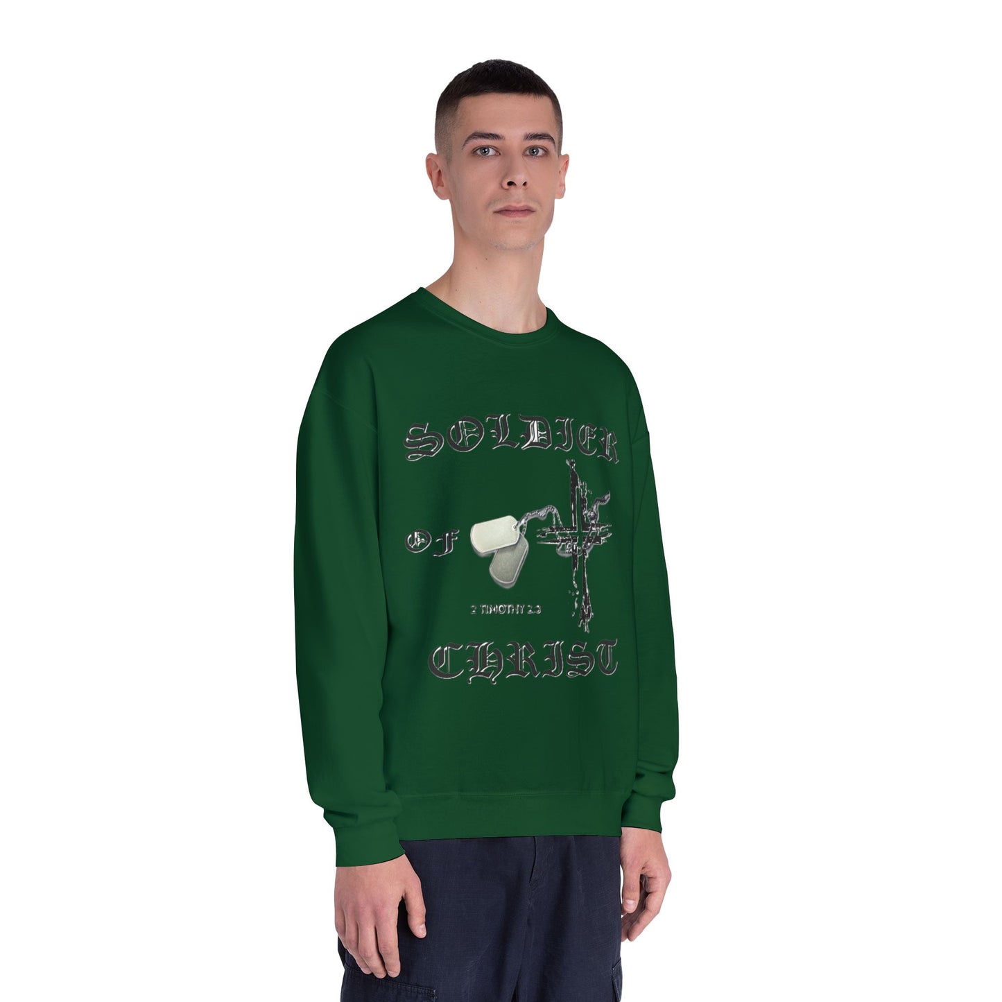 Christian Military Sweatshirt: Soldier of Christ Unisex NuBlend® Crewneck