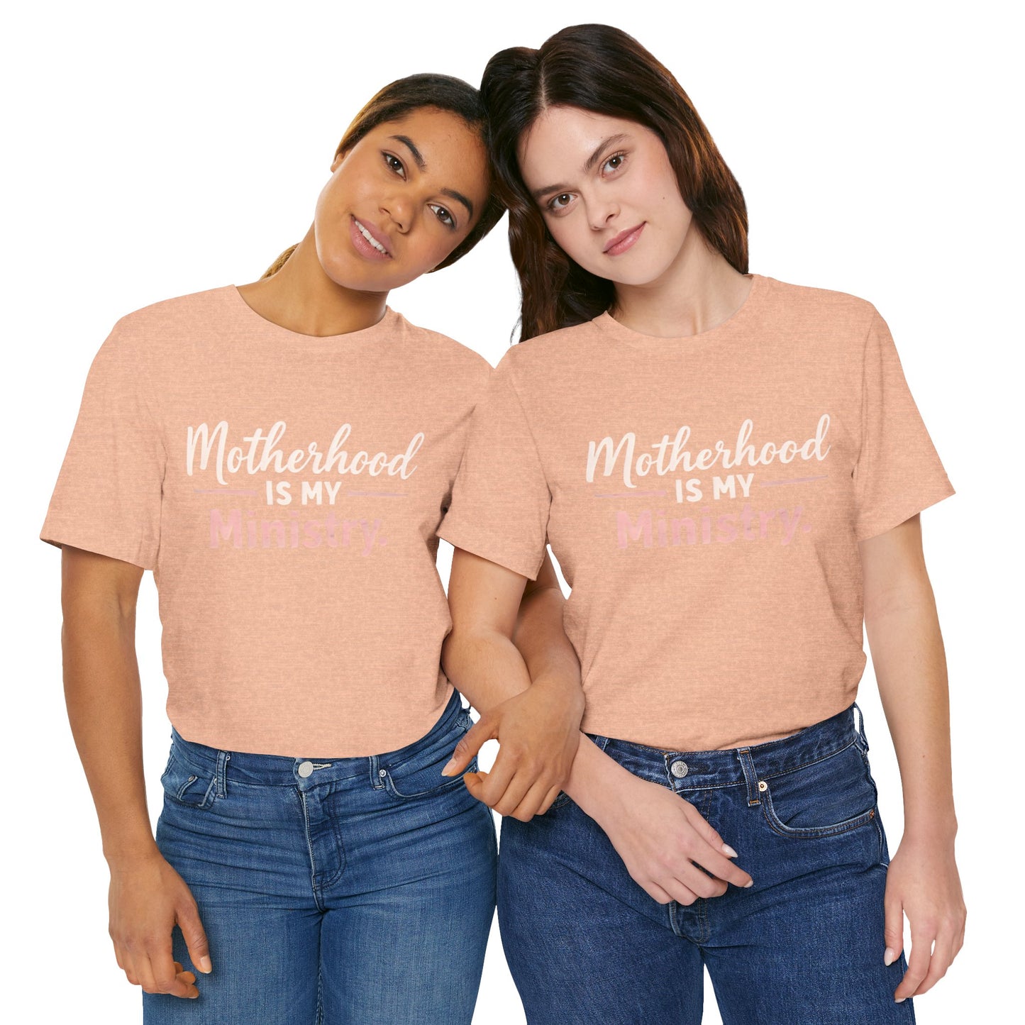 T-Shirt — "Motherhood Is My Ministry" Inspirational Mom Tee