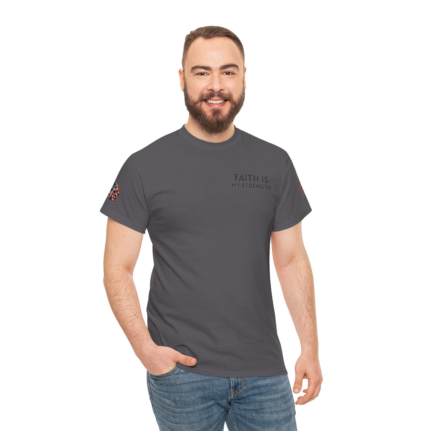 Christian Tee - Philippians 4:13 'Faith Is My Strength' (Copy)