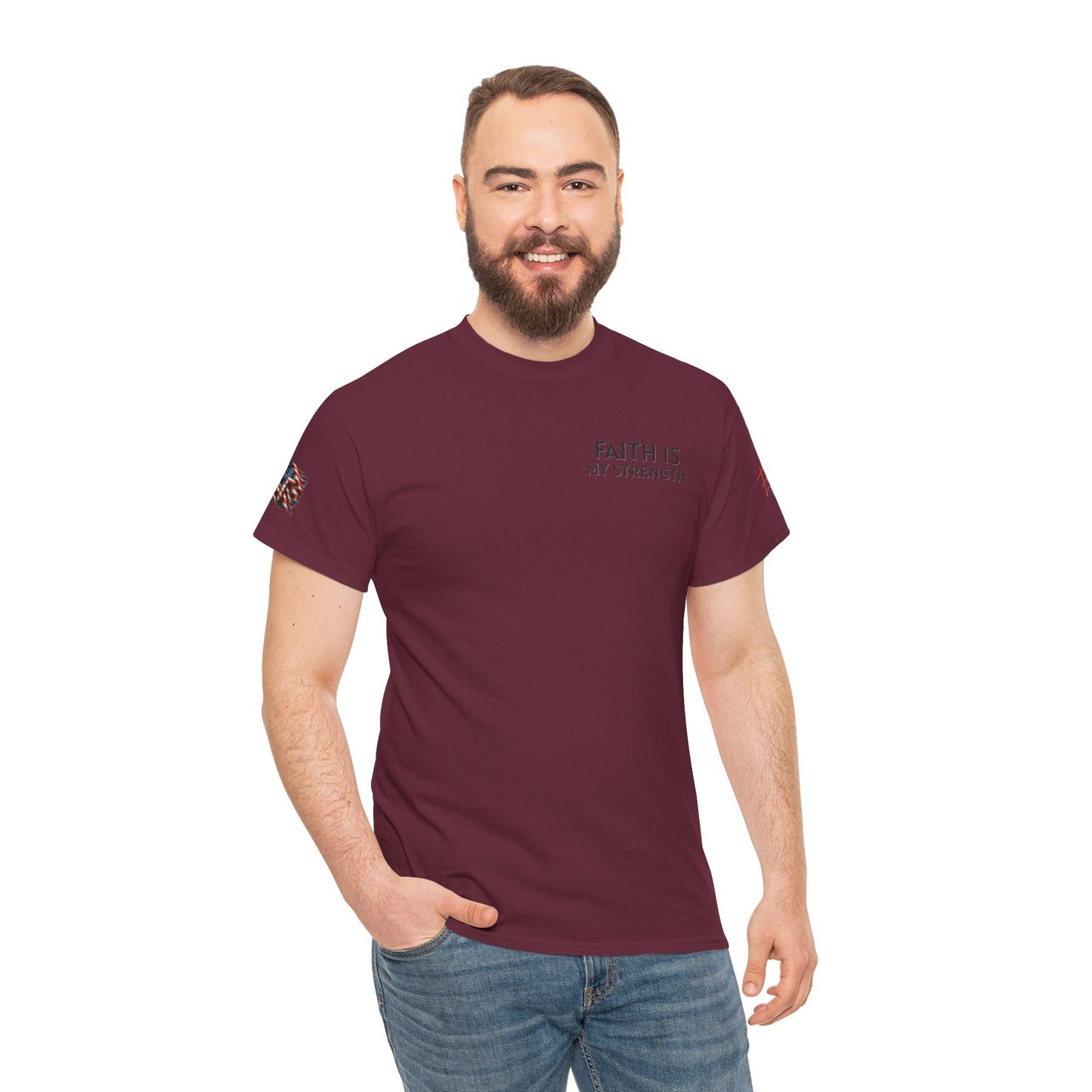 Christian Tee - Philippians 4:13 'Faith Is My Strength' (Copy)