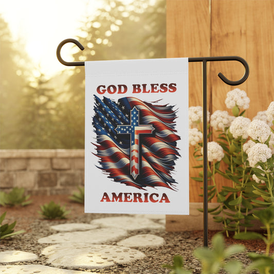 Garden & House Banner "GOD BLESS AMERICA"