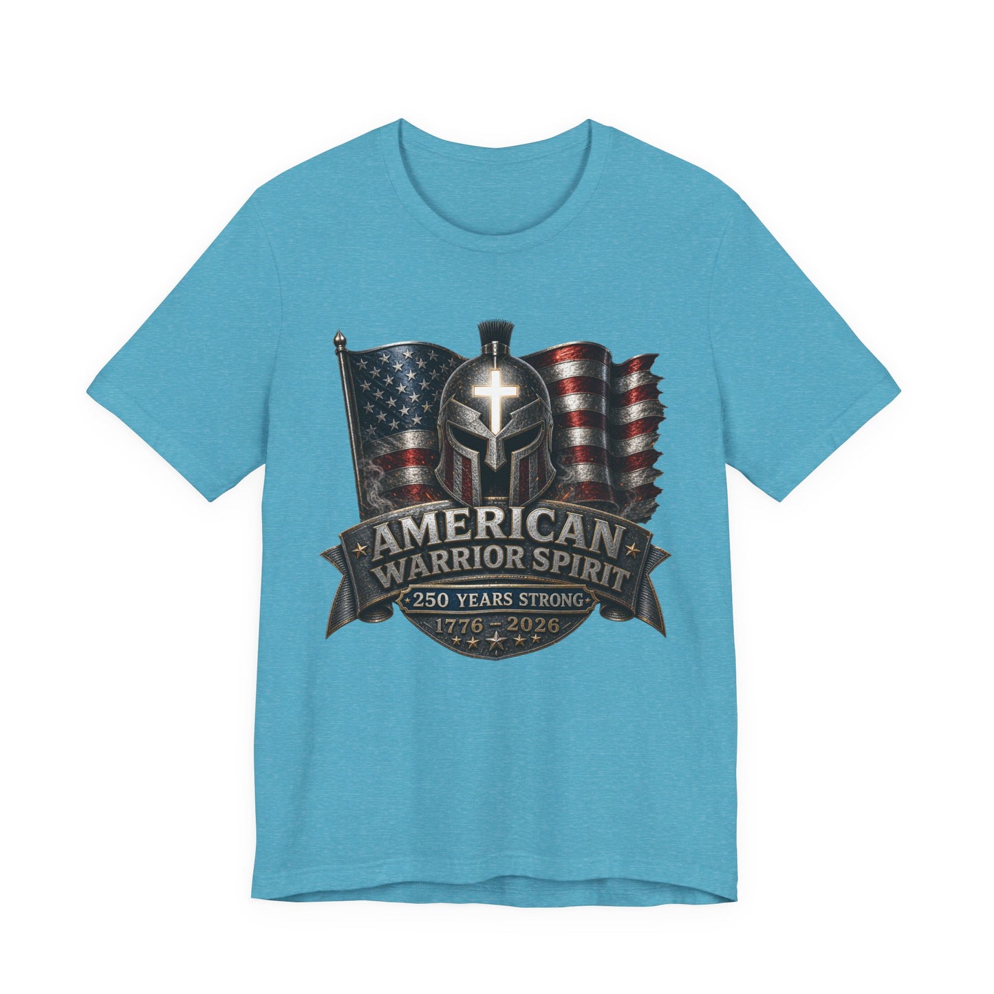 American Warrior Spirit T-Shirt – Patriotic 250 Years Strong Tee (1776–2026)