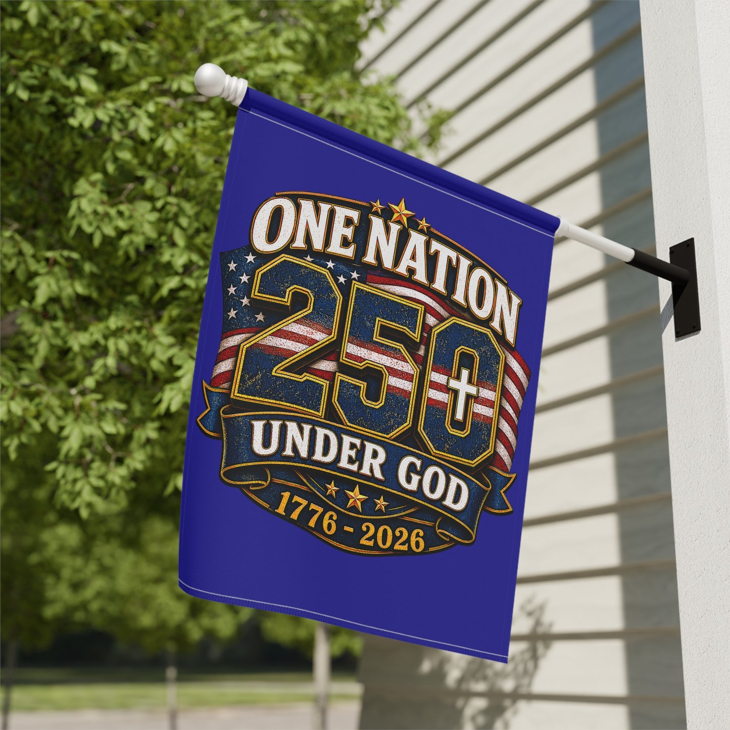 Garden Flag - "One Nation 250 Under God 1776-2026" Patriotic Yard Banner