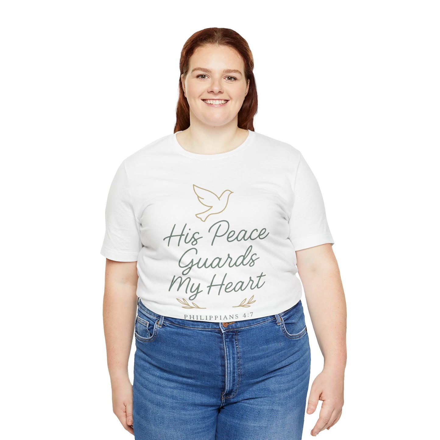 His Peace Guards My Heart Tee — Philippians 4:7 Christian Dove T-Shirt