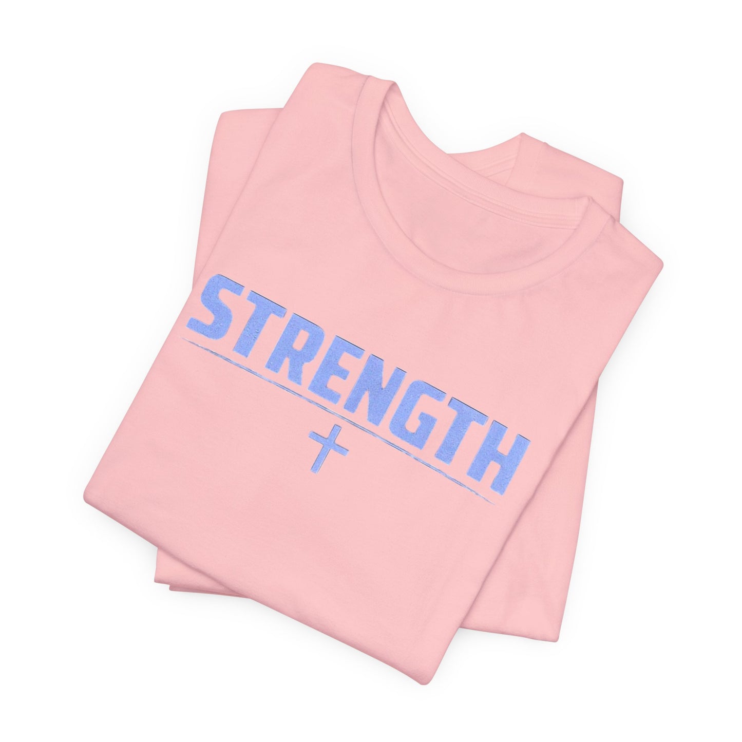 Strength with Cross Tee — Minimal Motivational Fitness Shirt