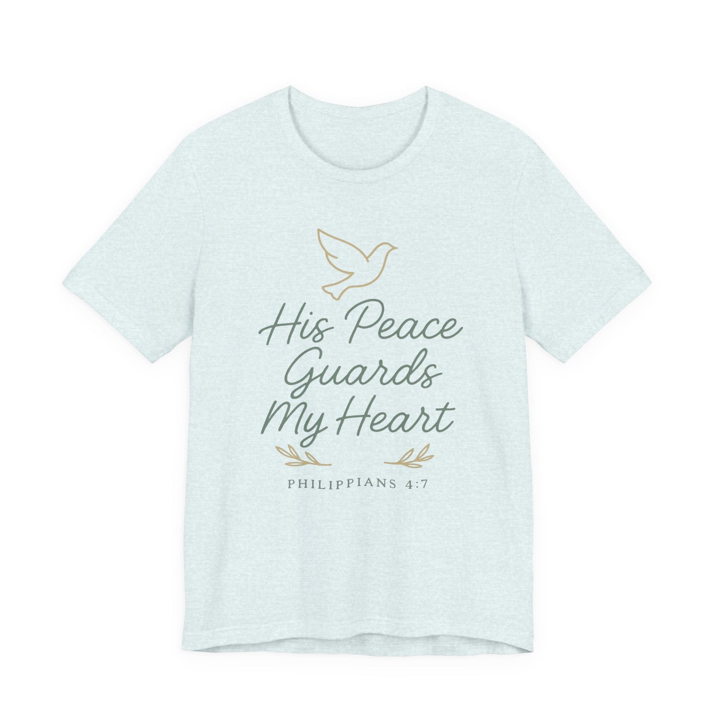 His Peace Guards My Heart Tee — Philippians 4:7 Christian Dove T-Shirt